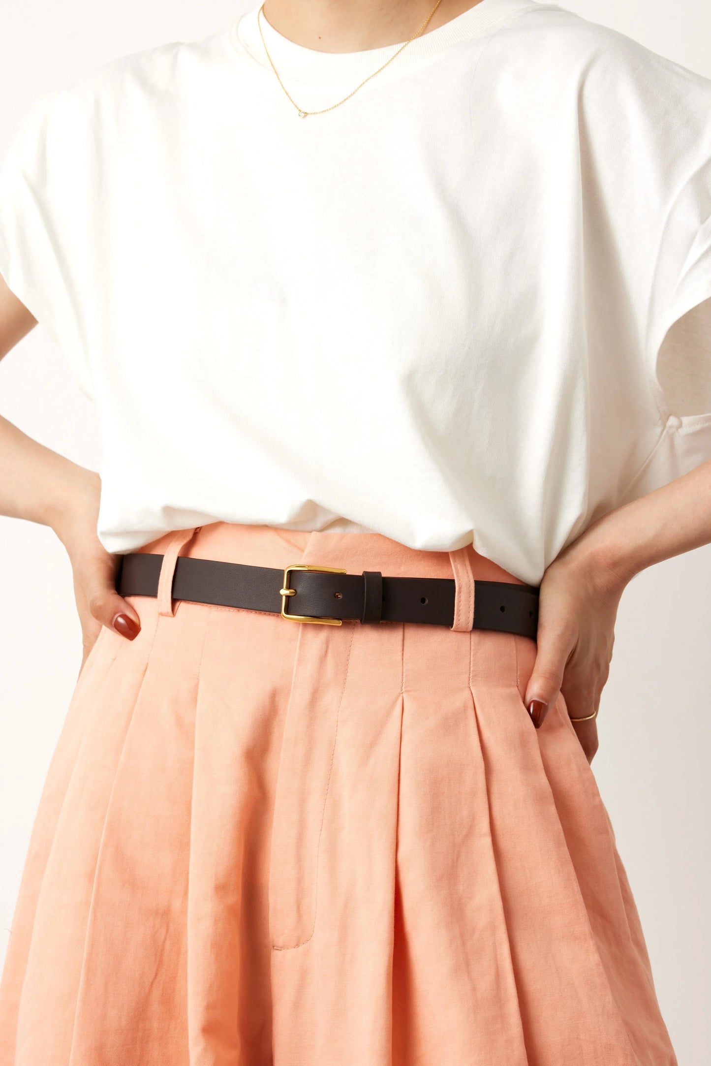 aLORS Cintura(ベルト) Marrone Scuro(濃茶) x Oro(ゴールド)　 - aLORS online store