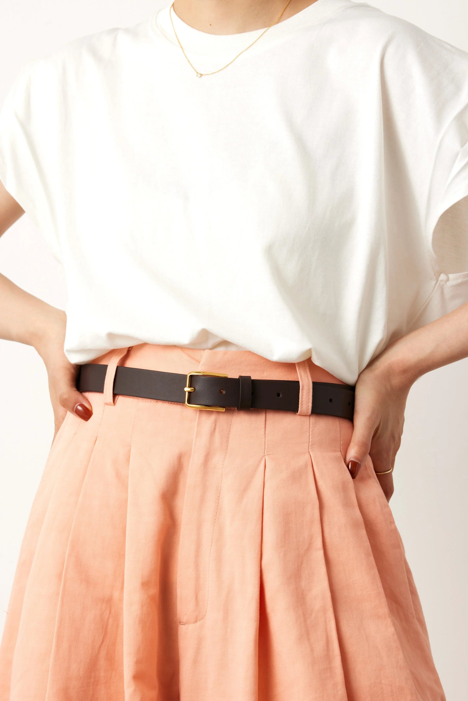 aLORS Cintura(ベルト) Marrone Scuro(濃茶) x Oro(ゴールド)　 - aLORS online store