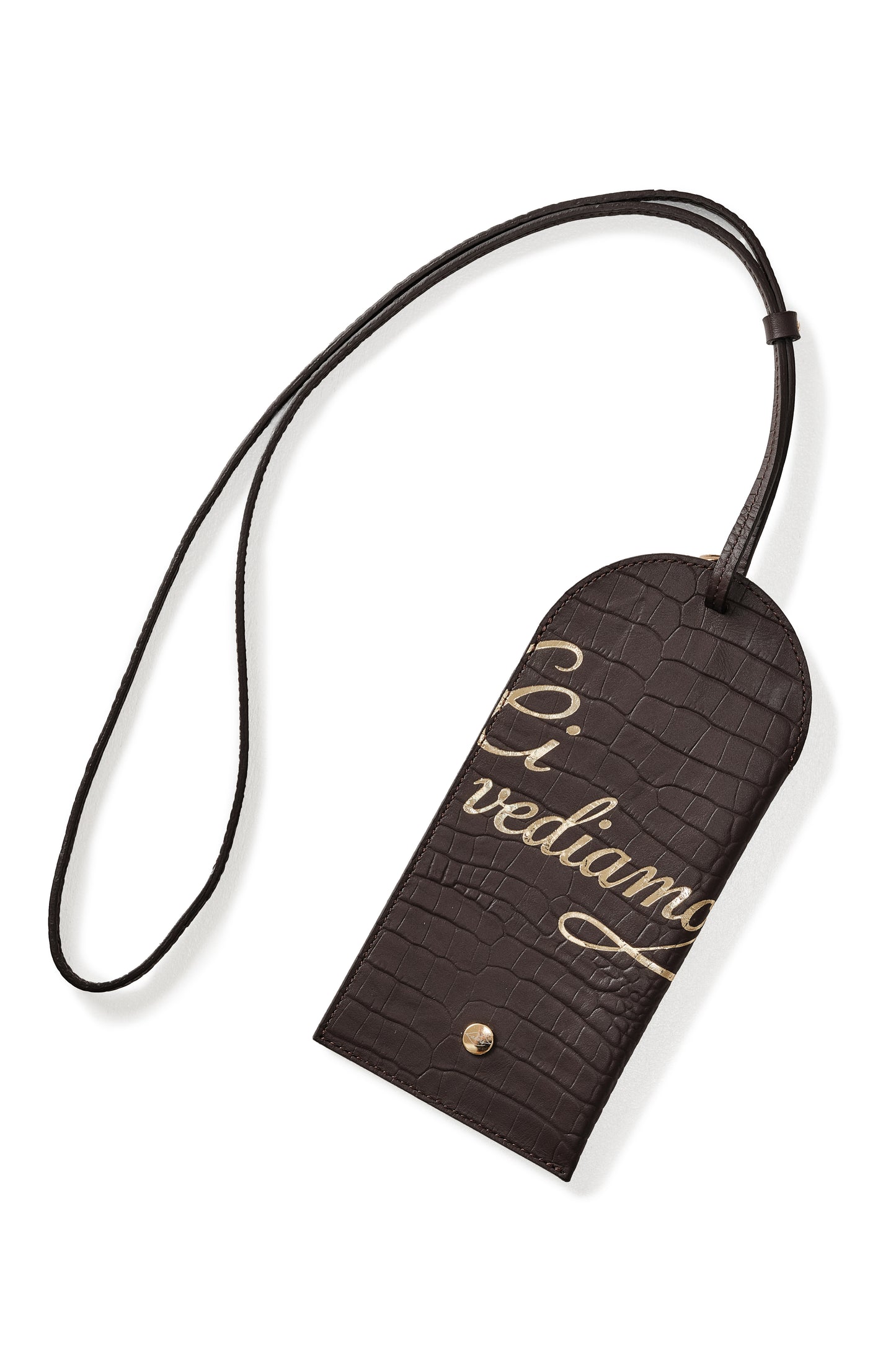 Ci Vediamo Sunglasses Case Dark Brown アイウェアケース (箔押し)