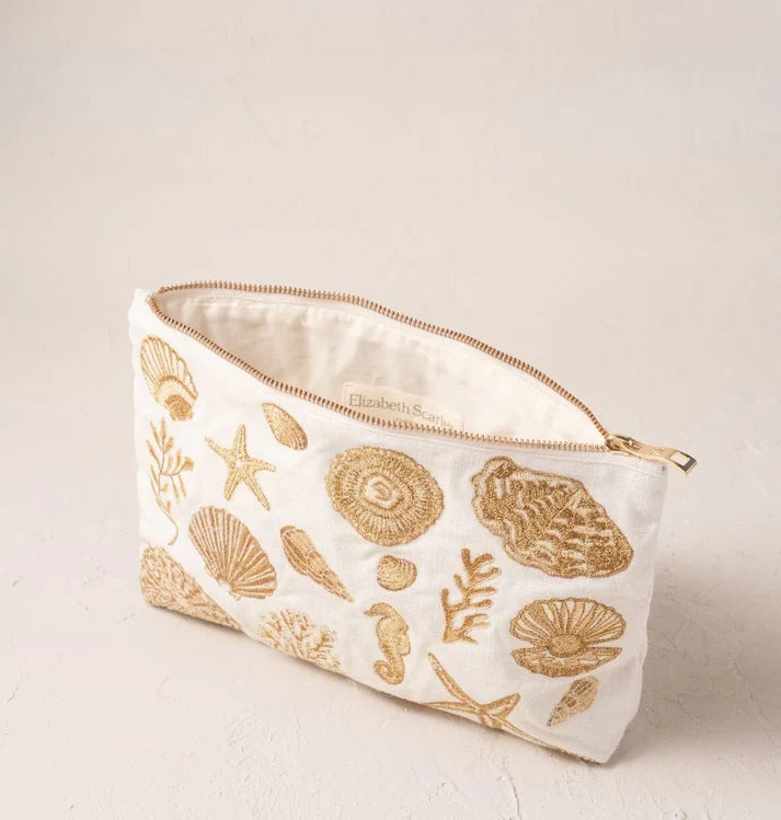 aLORS Select【Elizabeth Scarlett】Ocean Treasures Cotton Everyday Pouch - Cream