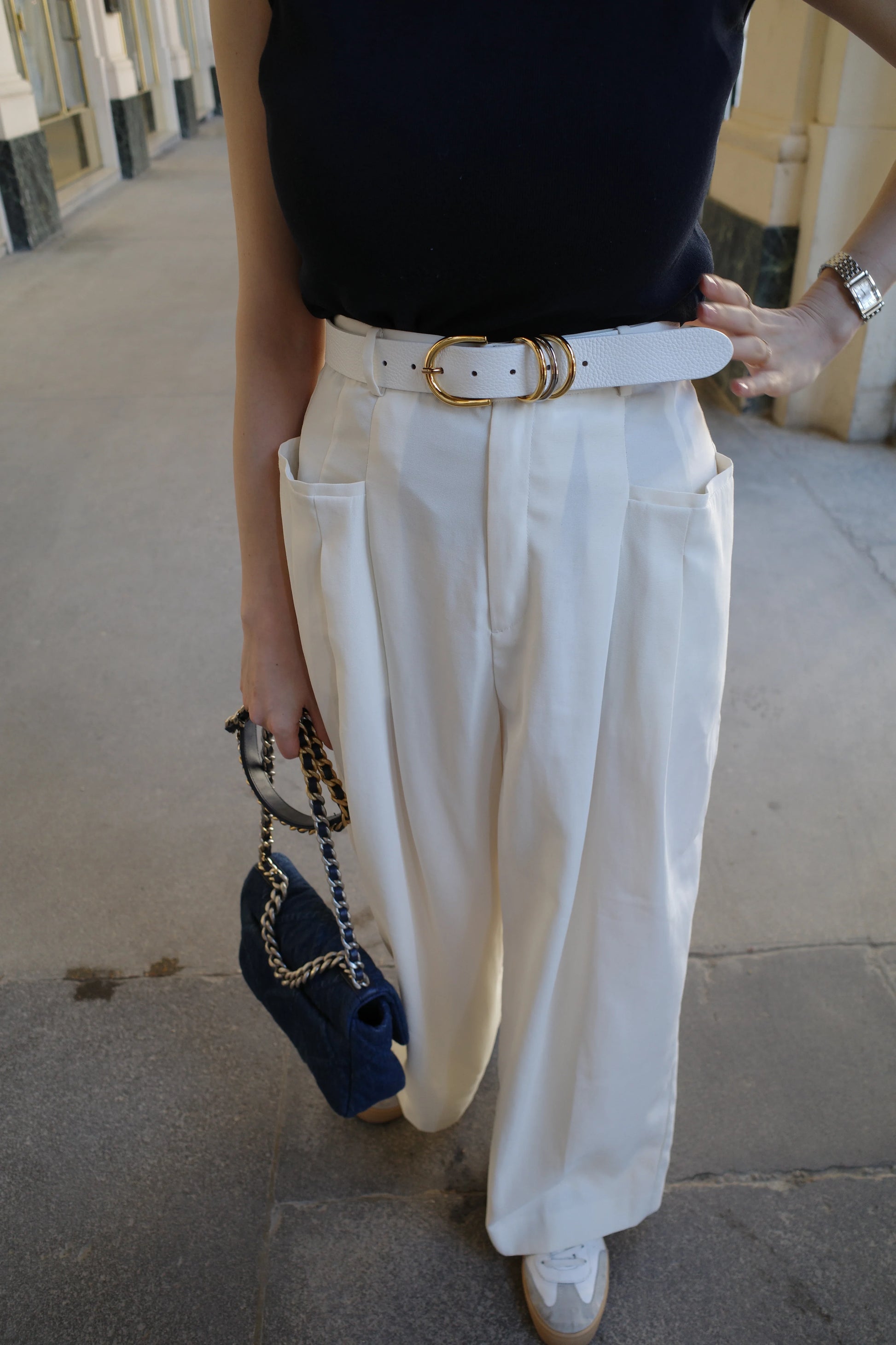 Cintura "Anello di enigma" Panna cotta(ホワイト) - aLORS online store