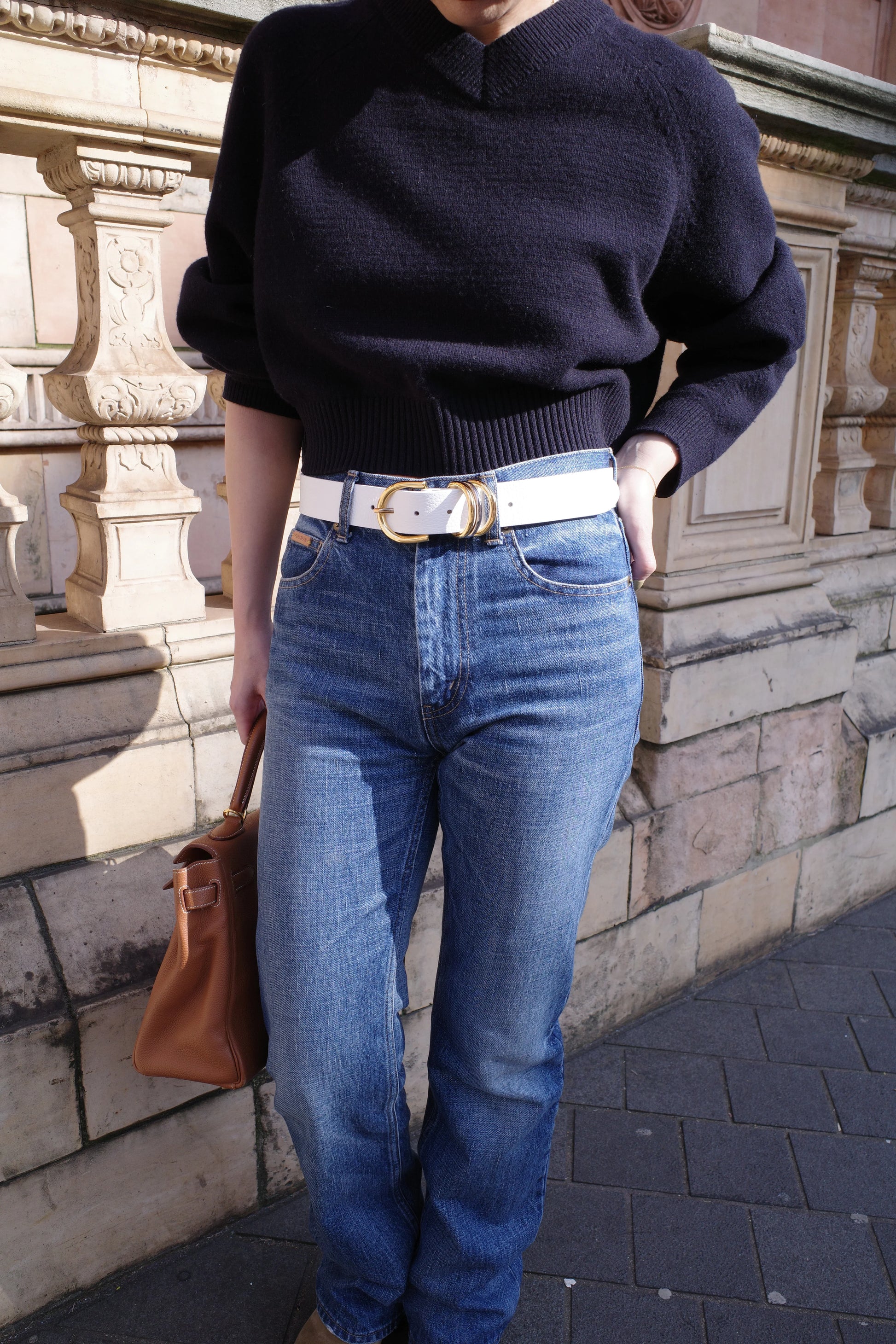 Cintura "Anello di enigma" Panna cotta(ホワイト) - aLORS online store