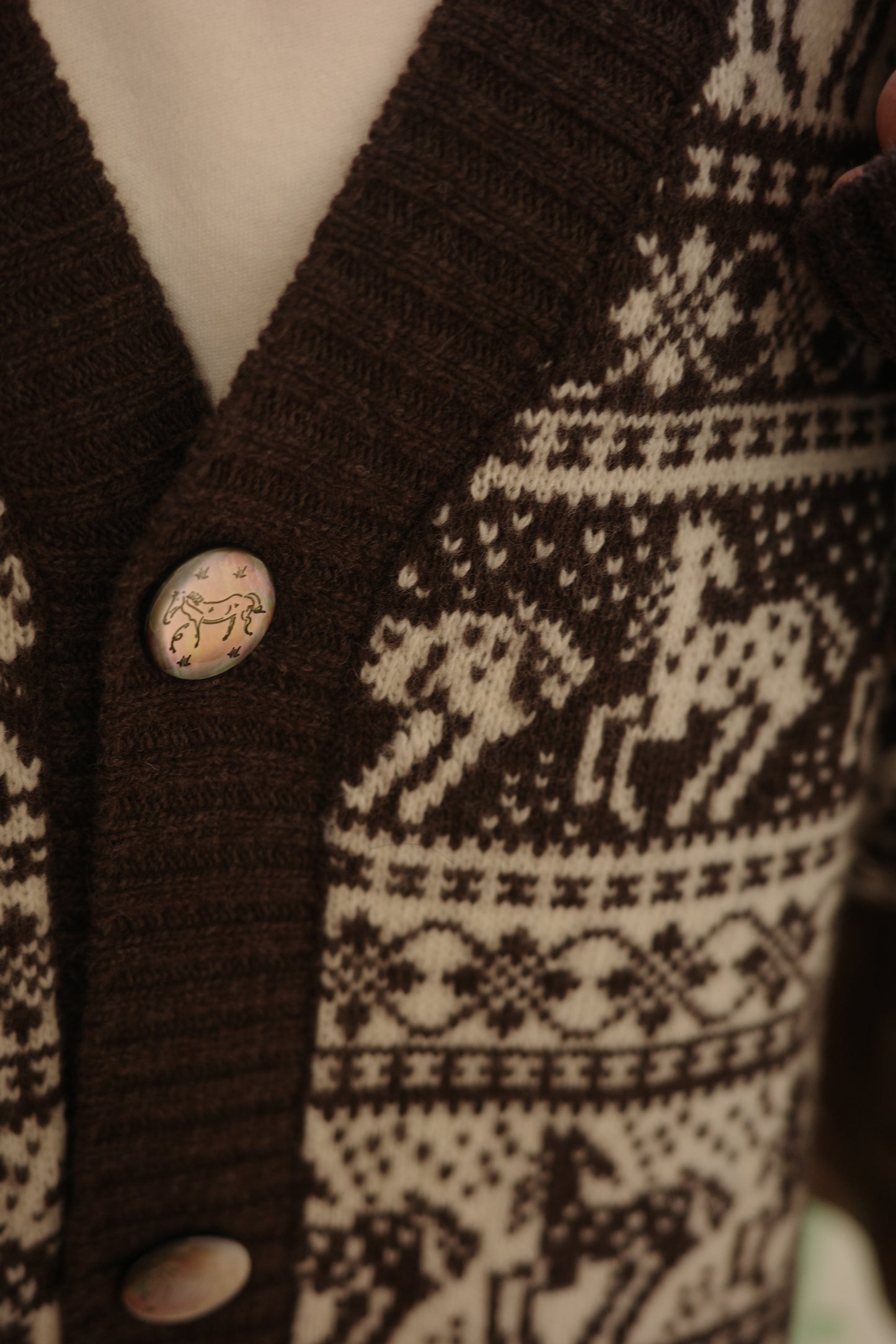 Cardigan jacquard équestre Freya