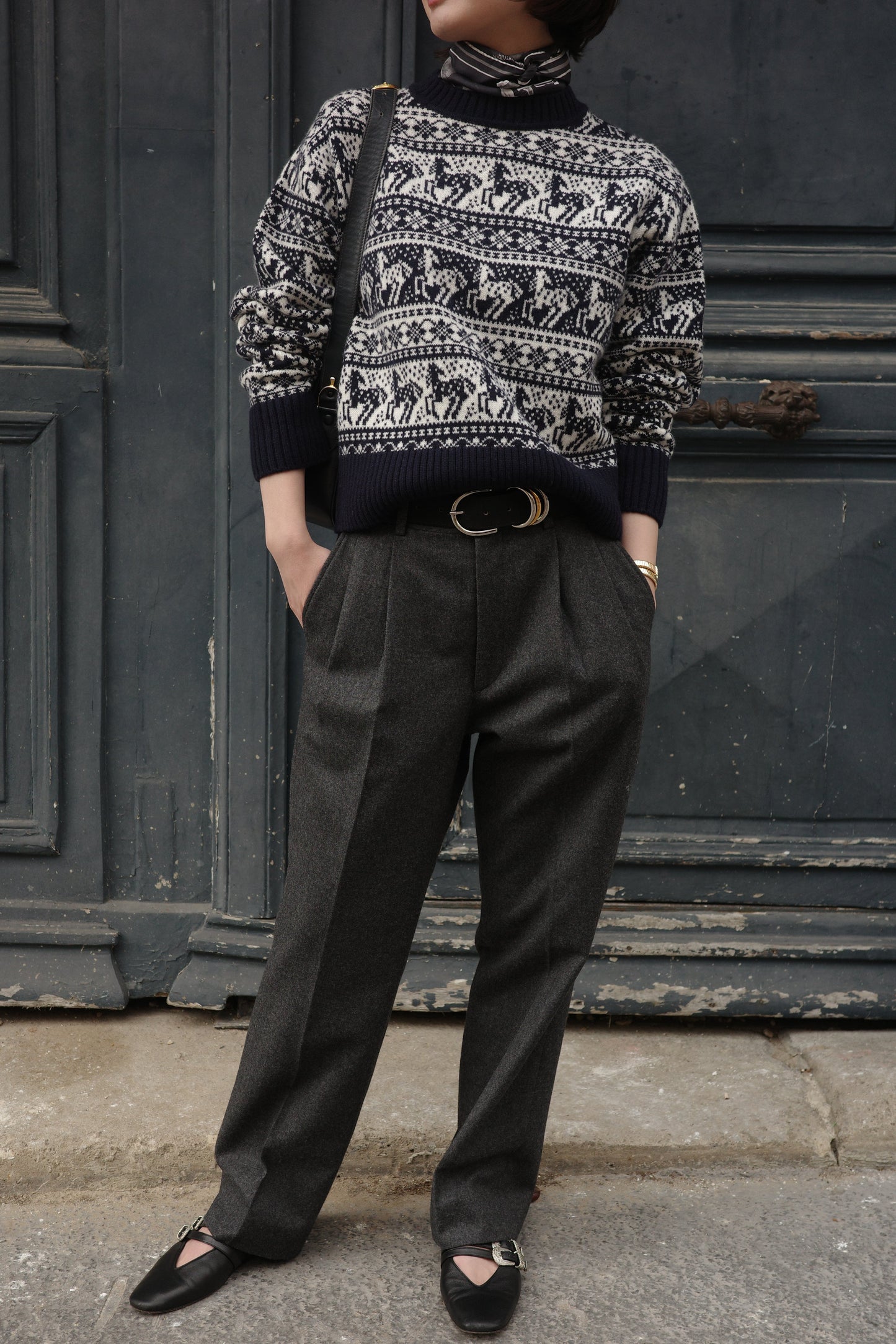 Pull jacquard équestre Rohan