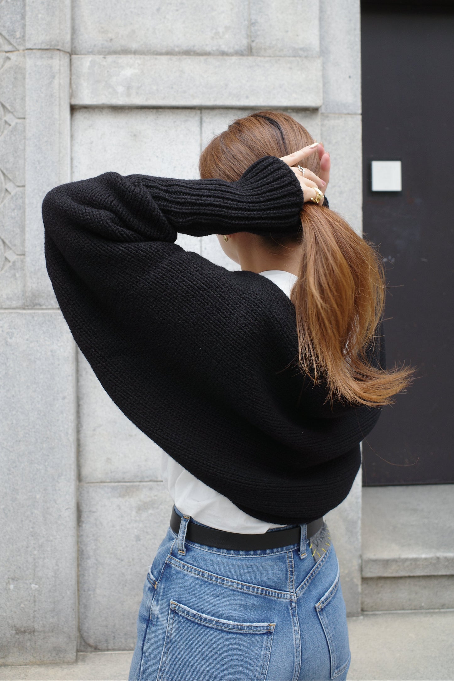 Écharpe et boléro "a" ブラック