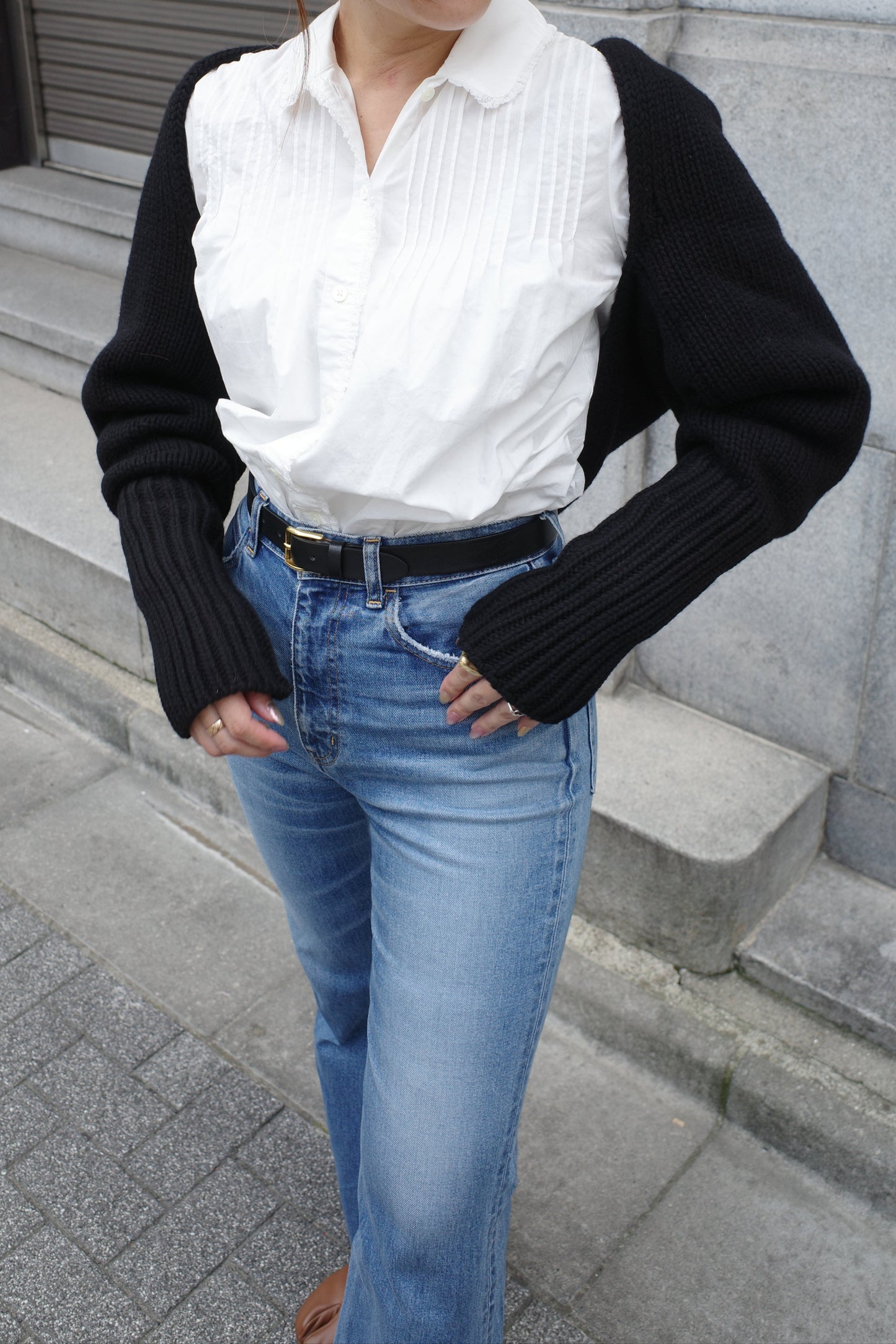 Écharpe et boléro "a" ブラック