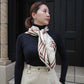 Foulard Ex-libris Paris x aLORS -une collaboration d’exception (アイボリーxボルドー) 90x90cm