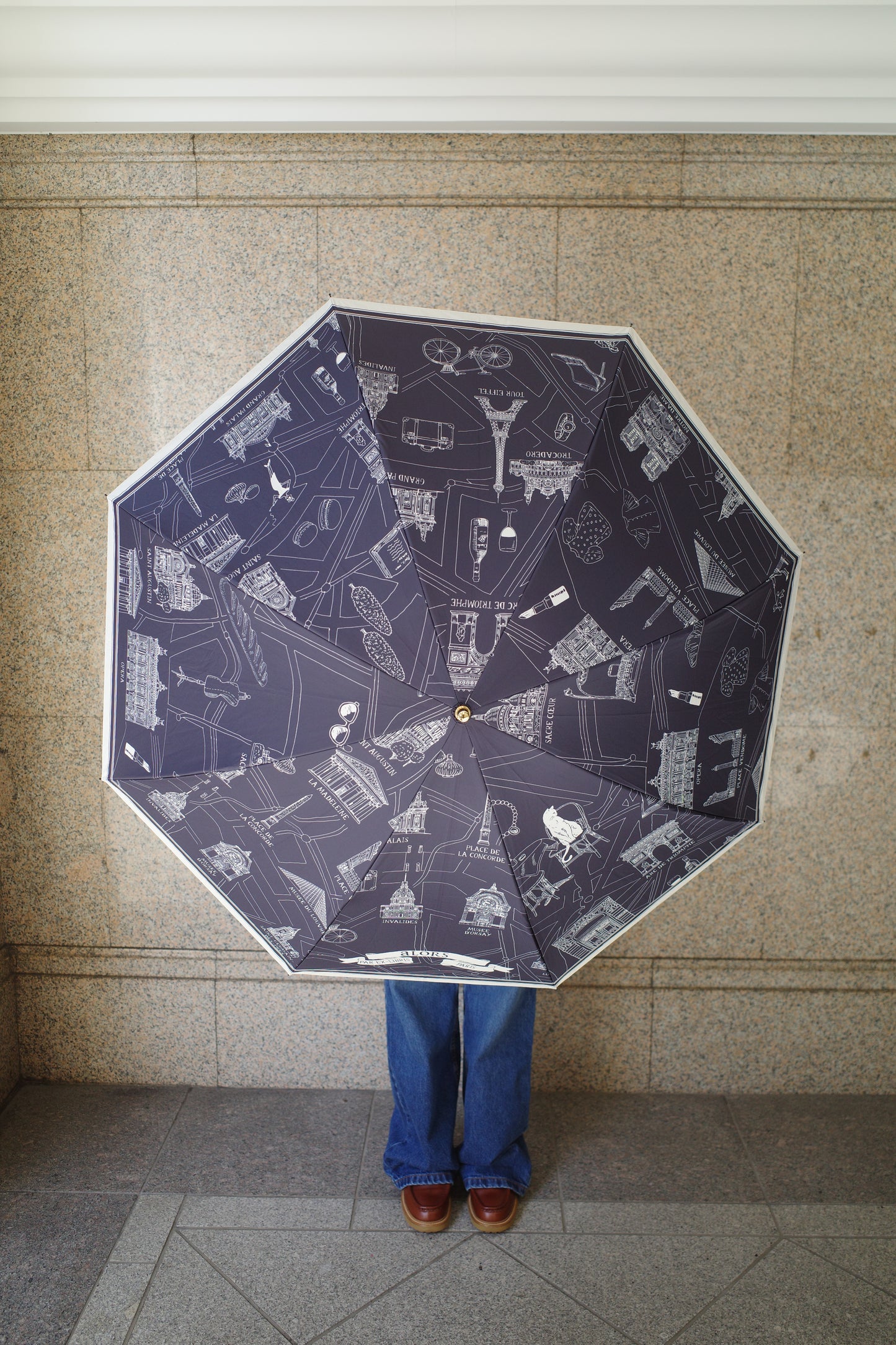 Soleil & Pluie Ex-libris Paris x aLORS - une collaboration d'exception (ダークネイビーx アイボリー)