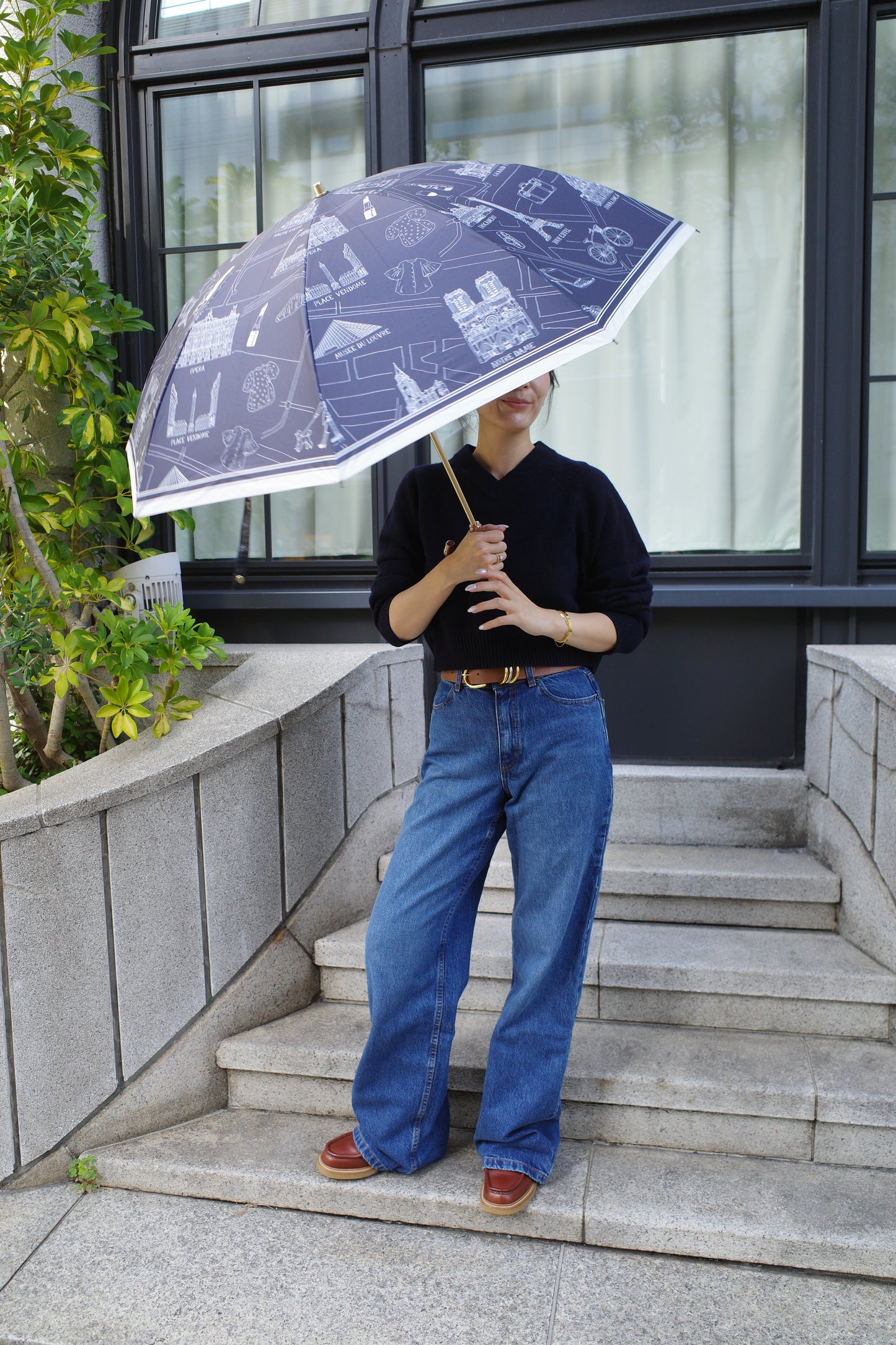 Soleil & Pluie Ex-libris Paris x aLORS - une collaboration d'exception (ダークネイビーx アイボリー)