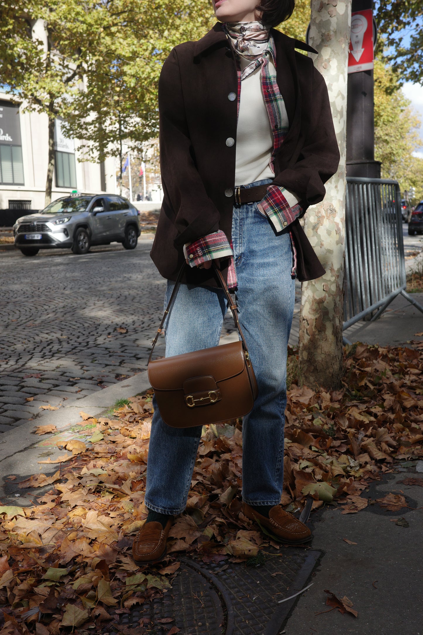 Veste en Alcantara Brun Équestre Chiron (追加予約販売　1月お届け分)