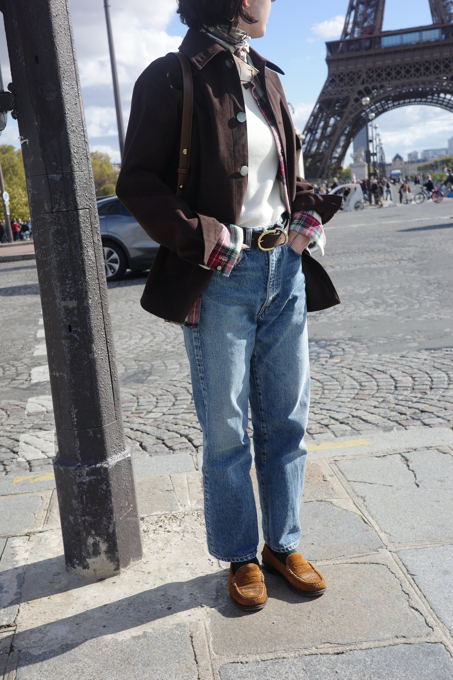 Veste en Alcantara Brun Équestre Chiron (追加予約販売　1月お届け分)