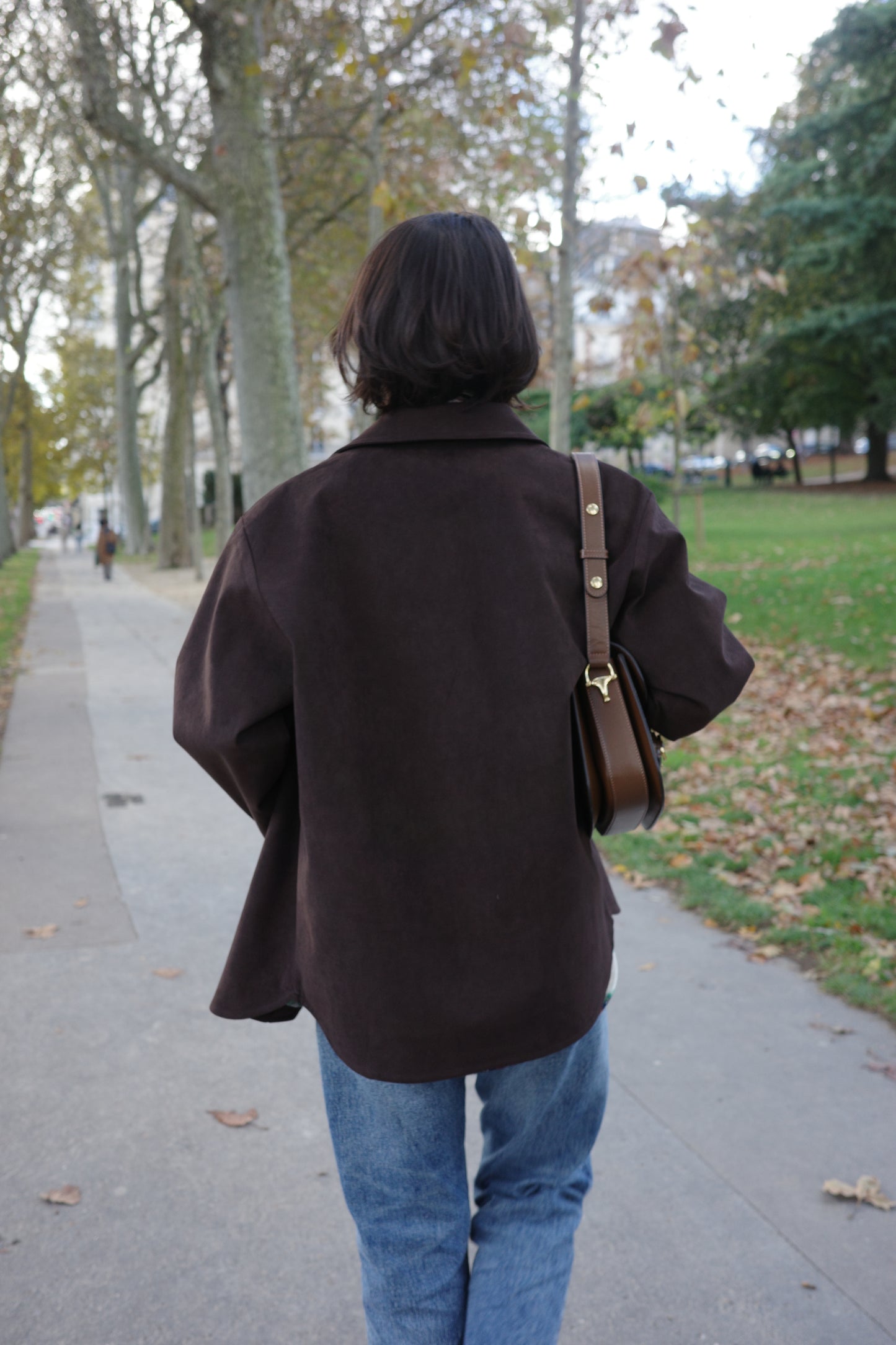 Veste en Alcantara Brun Équestre Chiron (追加予約販売　1月お届け分)