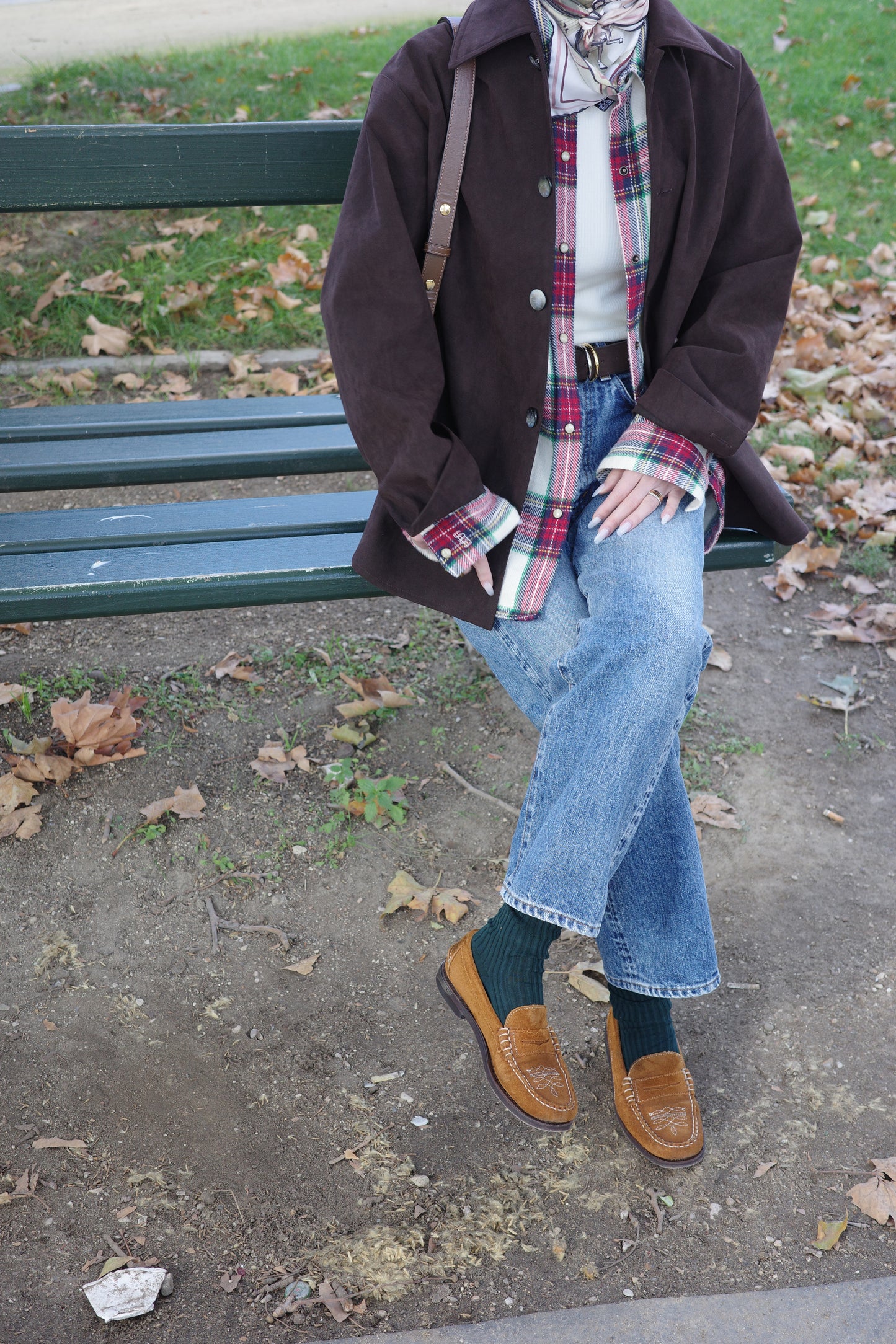 Veste en Alcantara Brun Équestre Chiron (追加予約販売　1月お届け分)