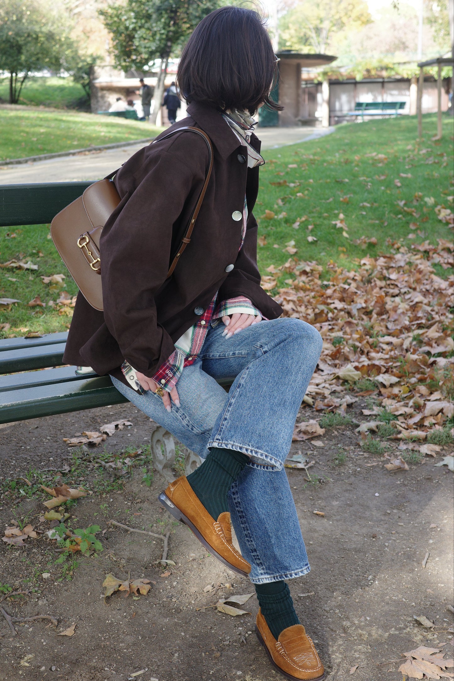 Veste en Alcantara Brun Équestre Chiron (追加予約販売　1月お届け分)