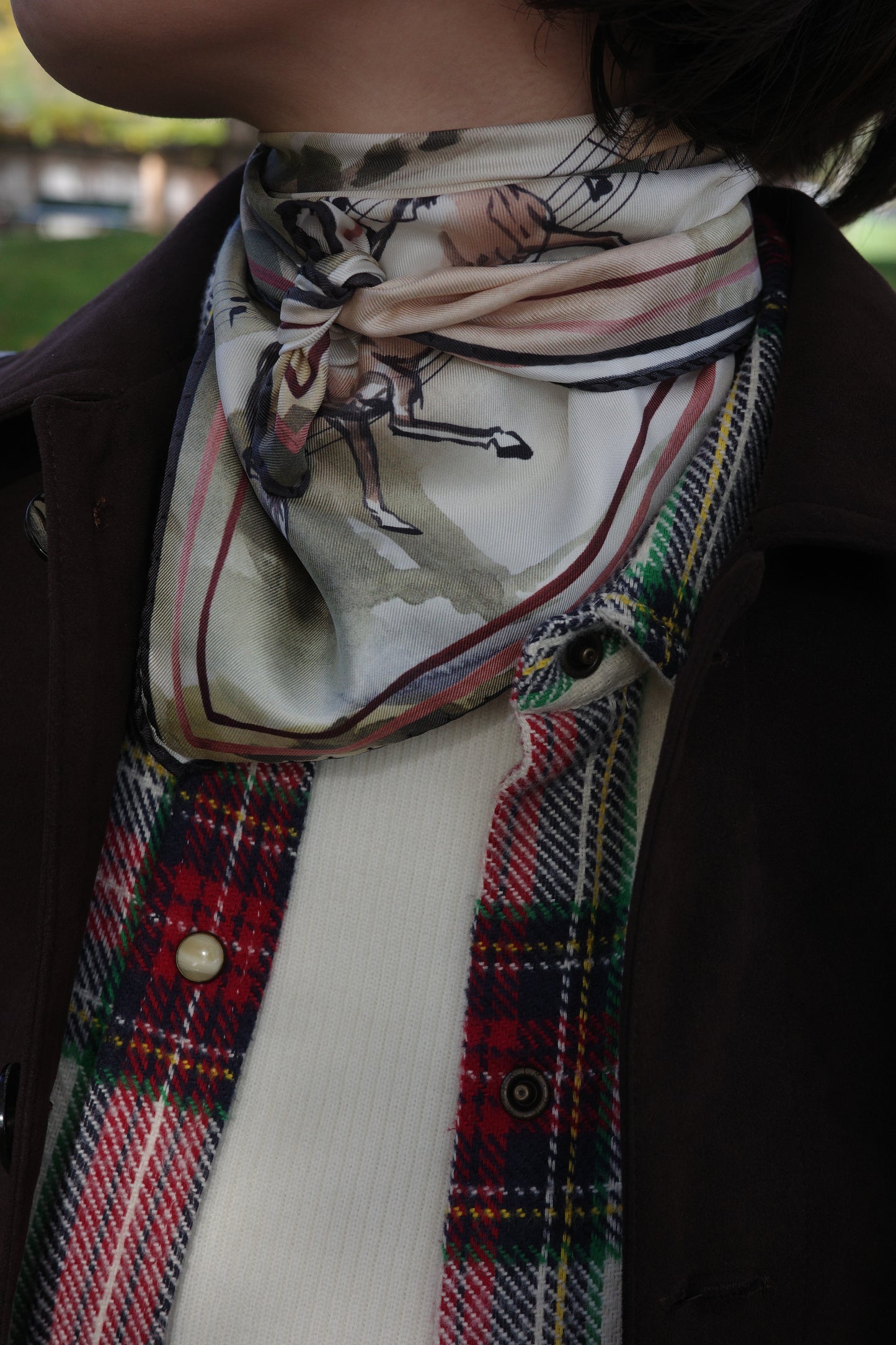 Carré Cavaliers par Katrien Soeffers Cavaliers  Multicolore マルチカラー