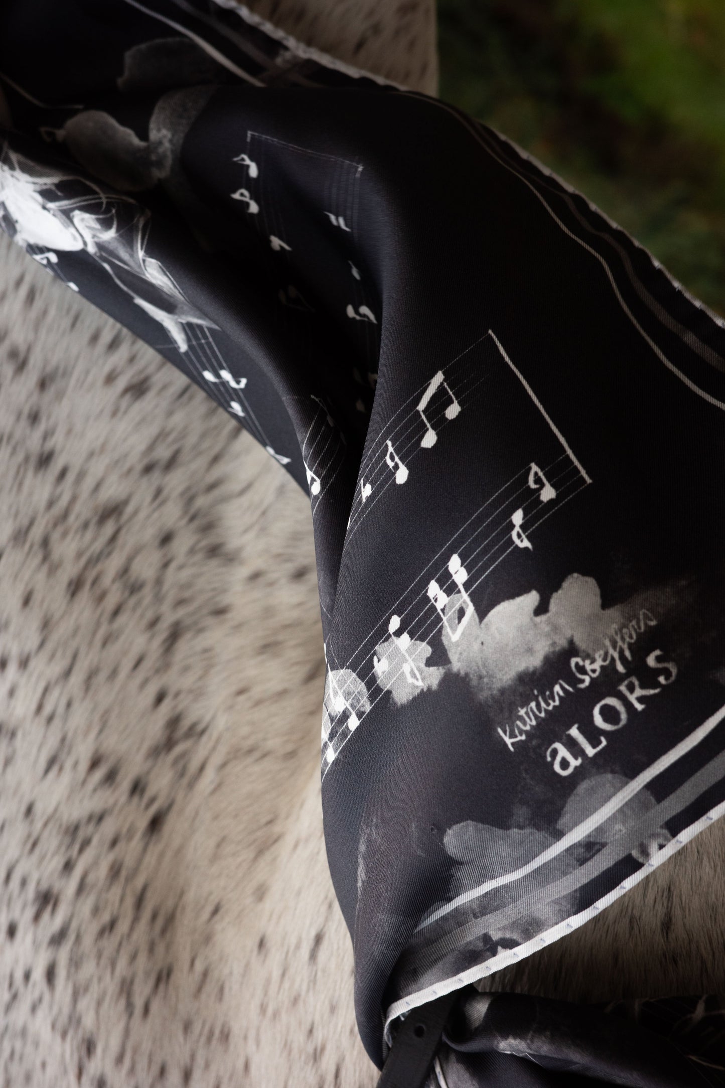 Carré Cavaliers par Katrien Soeffers Cavaliers  Lavis 墨黒