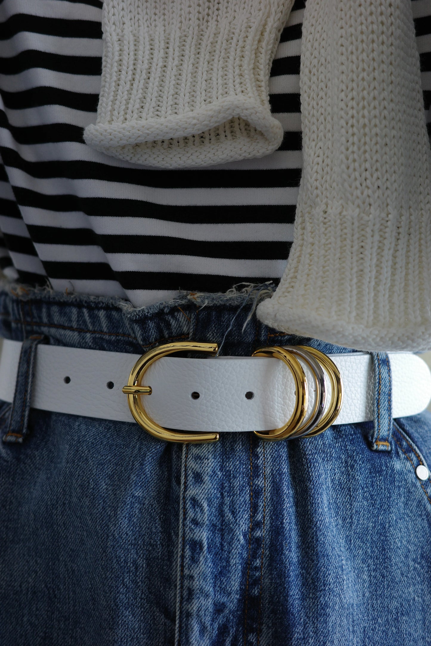 Cintura "Anello di enigma" Panna cotta(ホワイト) - aLORS online store