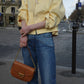 Veste courte en Alcantara Jaune Beurre