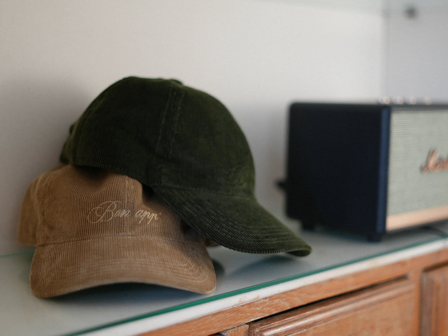 Casquette en velours côtelé Bon app'　カーキ　 - aLORS online store