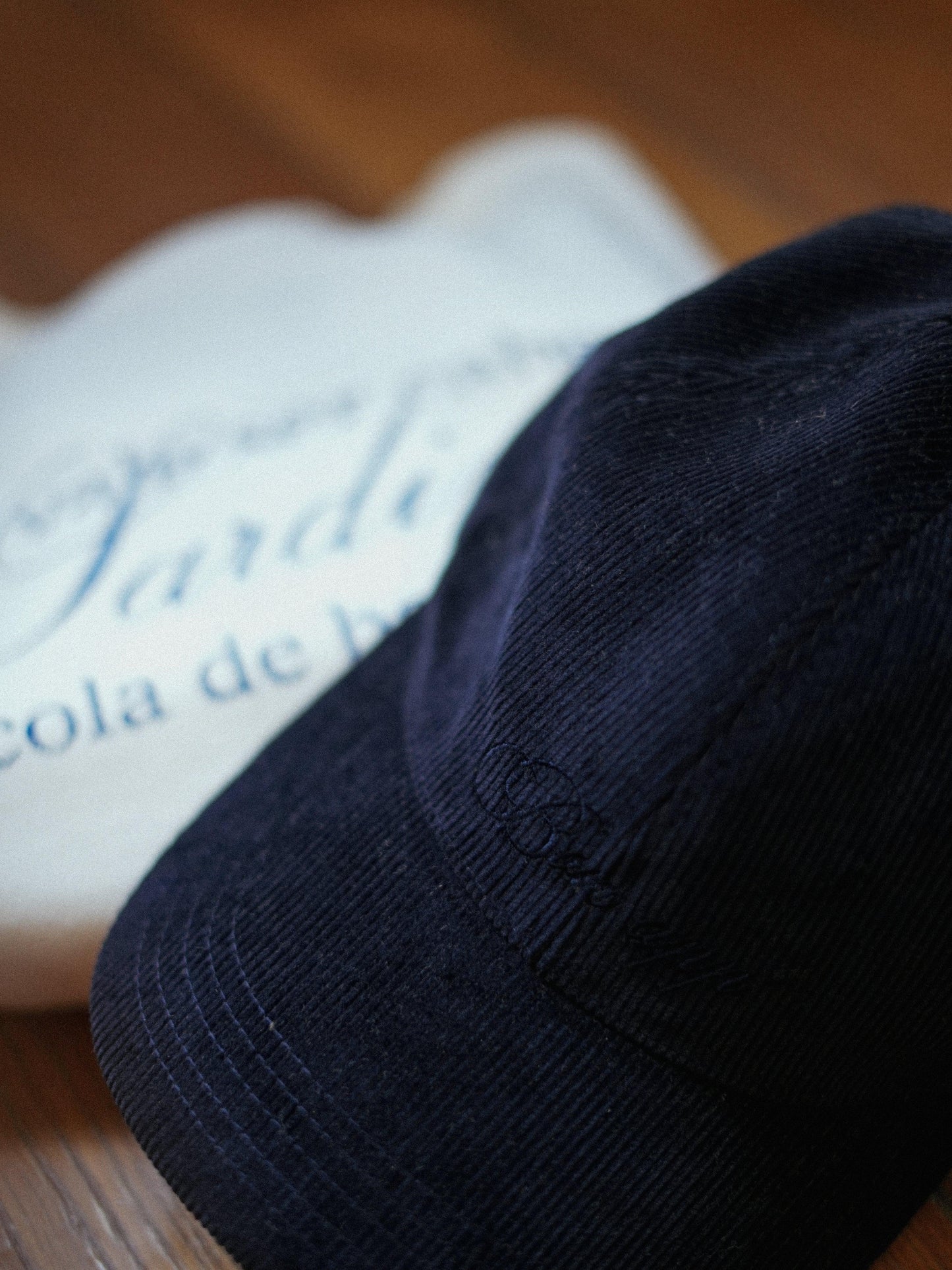 Casquette en velours côtelé Bon app'　ダークネイビー - aLORS online store