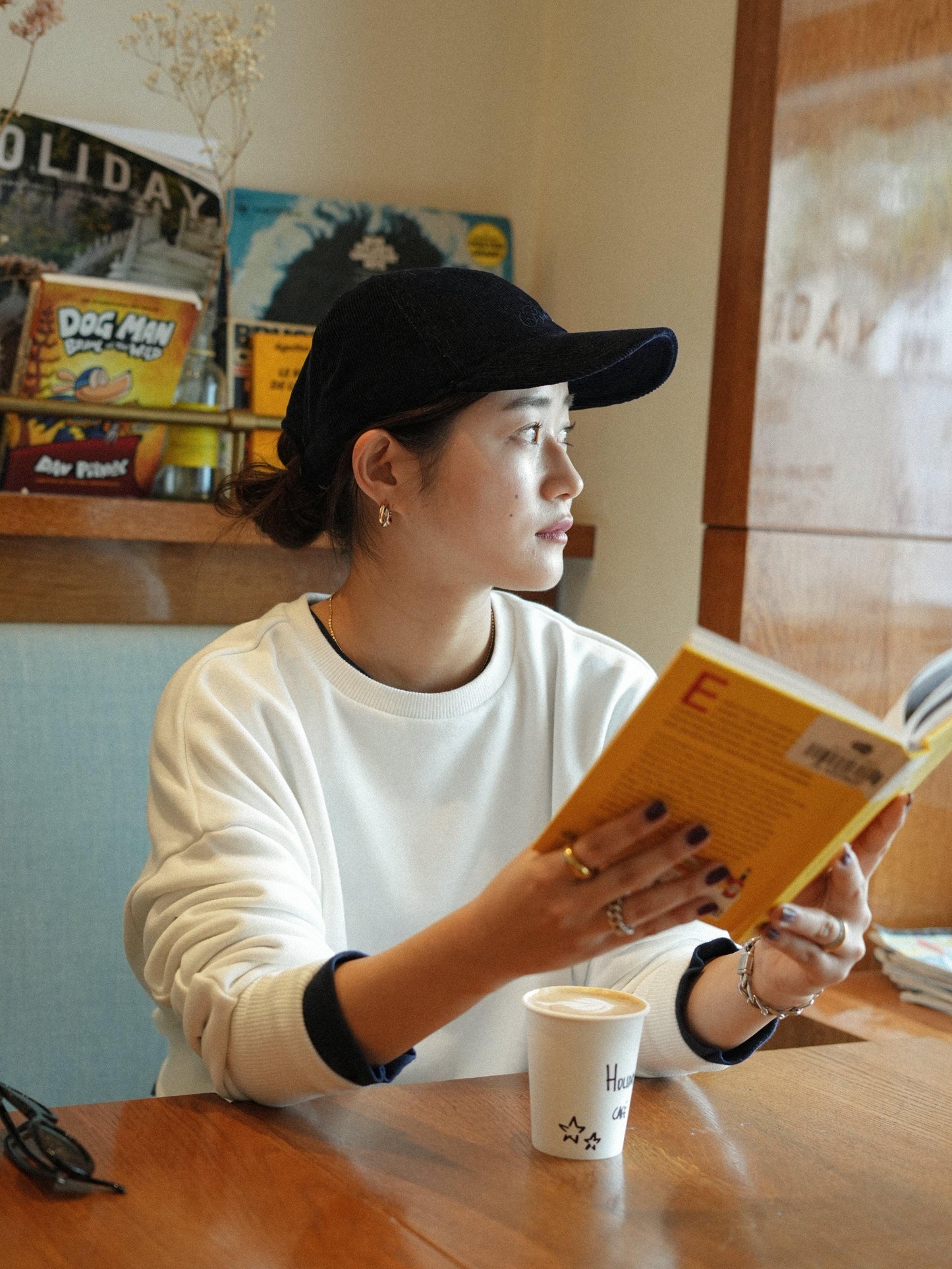 Casquette en velours côtelé Bon app'　ダークネイビー - aLORS online store