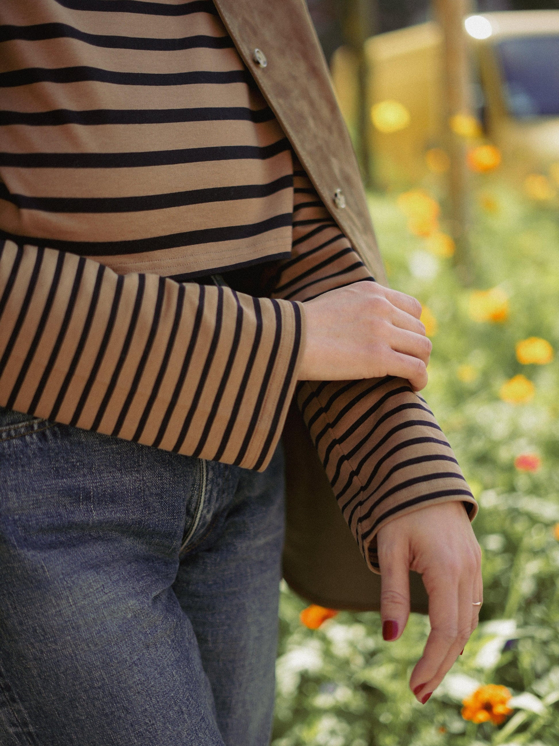 Haut marinière 【a】 ブラウン×ブラック　 - aLORS online store