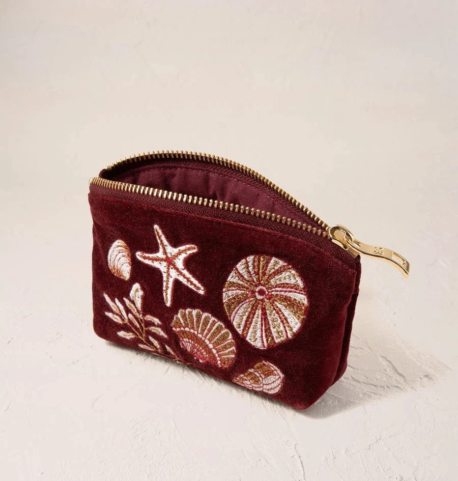 aLORS Select【Elizabeth Scarlett】Ocean Treasures Velvet Coin Purse - Port
