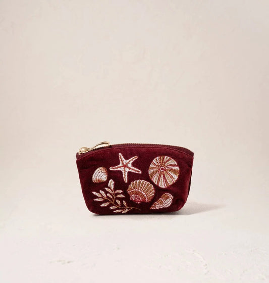 aLORS Select【Elizabeth Scarlett】Ocean Treasures Velvet Coin Purse - Port