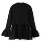 Pull en dentelle torsadée équestre Cadence Noir velouté  ブラック