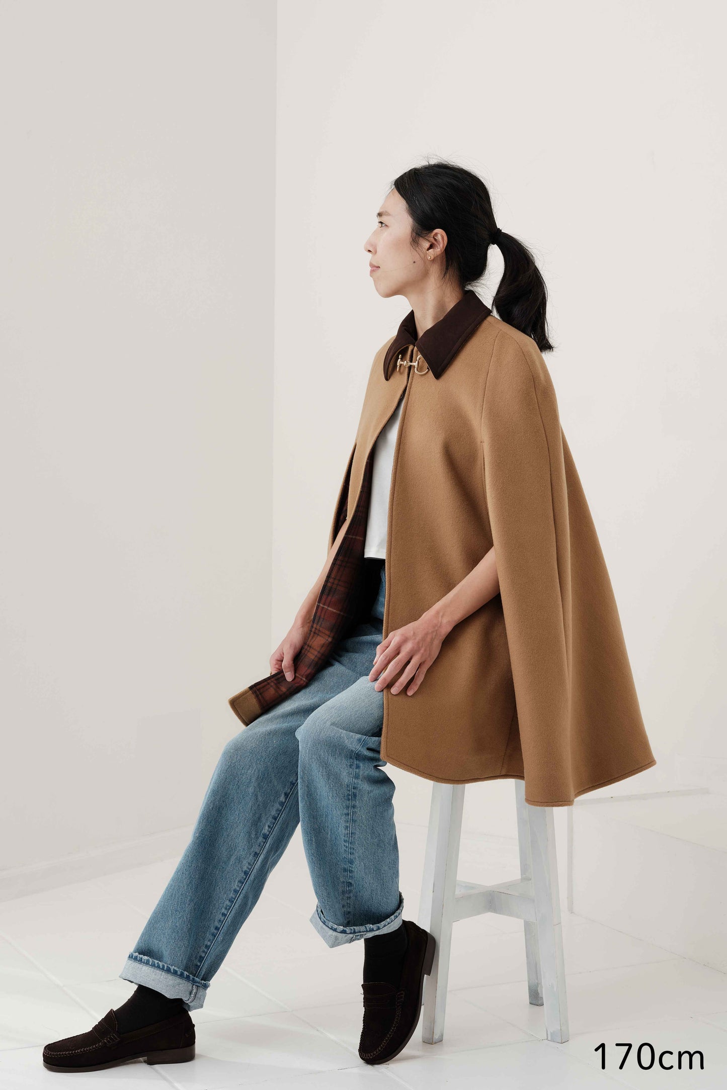 Cape à mors Calliope  Chameau キャメル x チェック