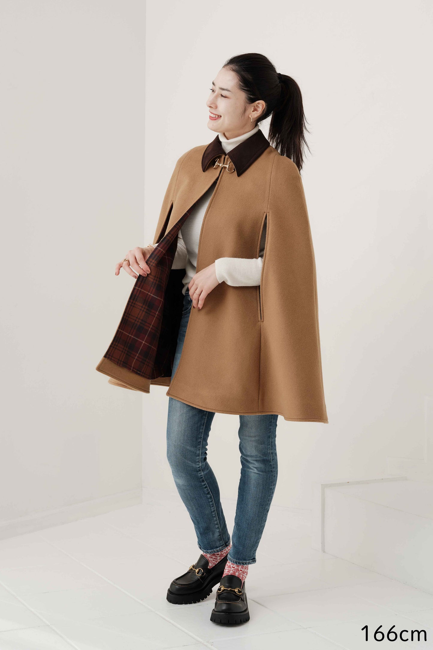 Cape à mors Calliope  Chameau キャメル x チェック