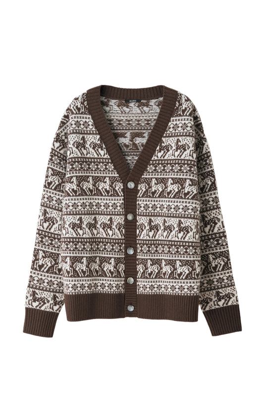 Cardigan jacquard équestre Freya