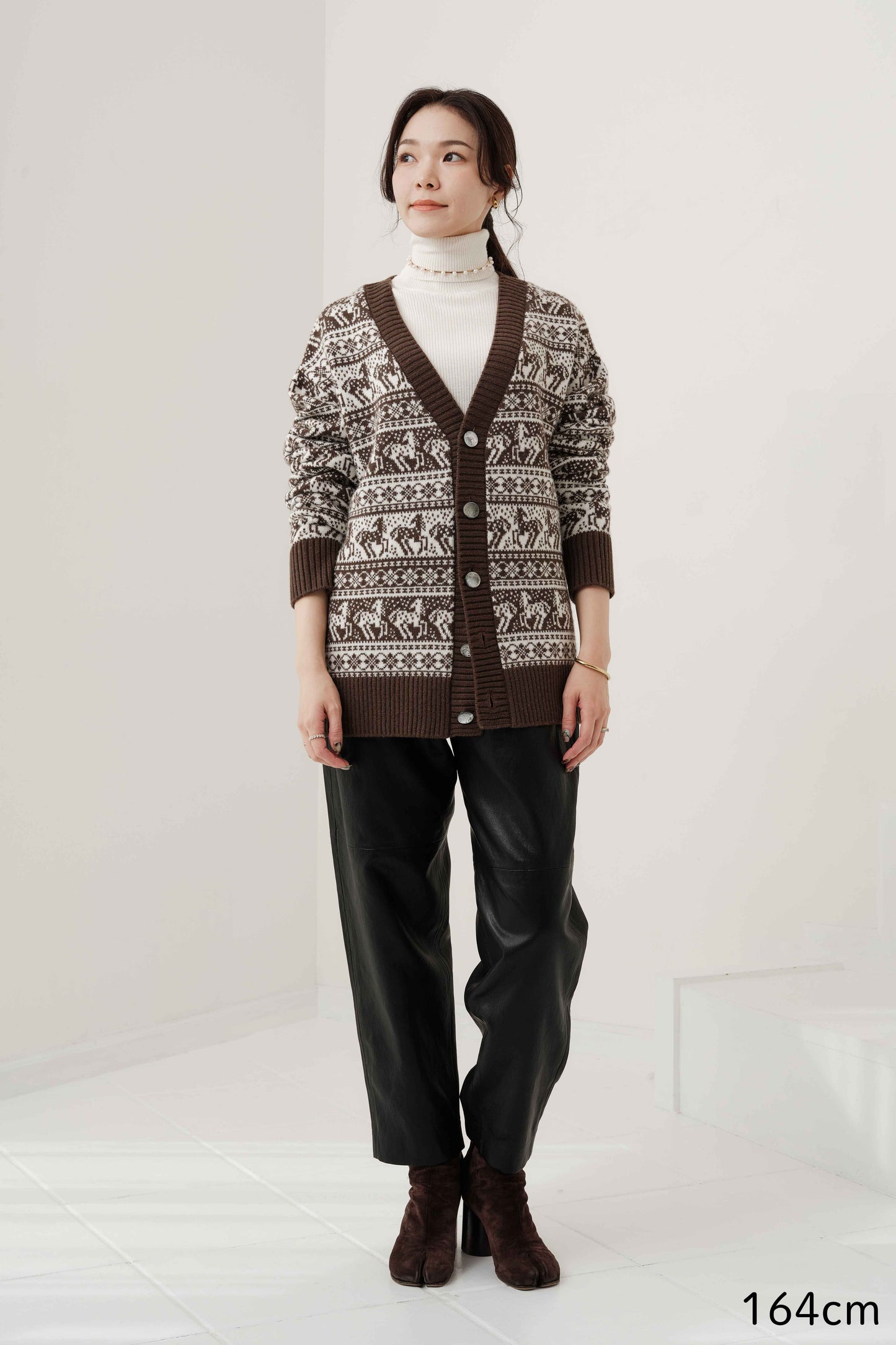 Cardigan jacquard équestre Freya