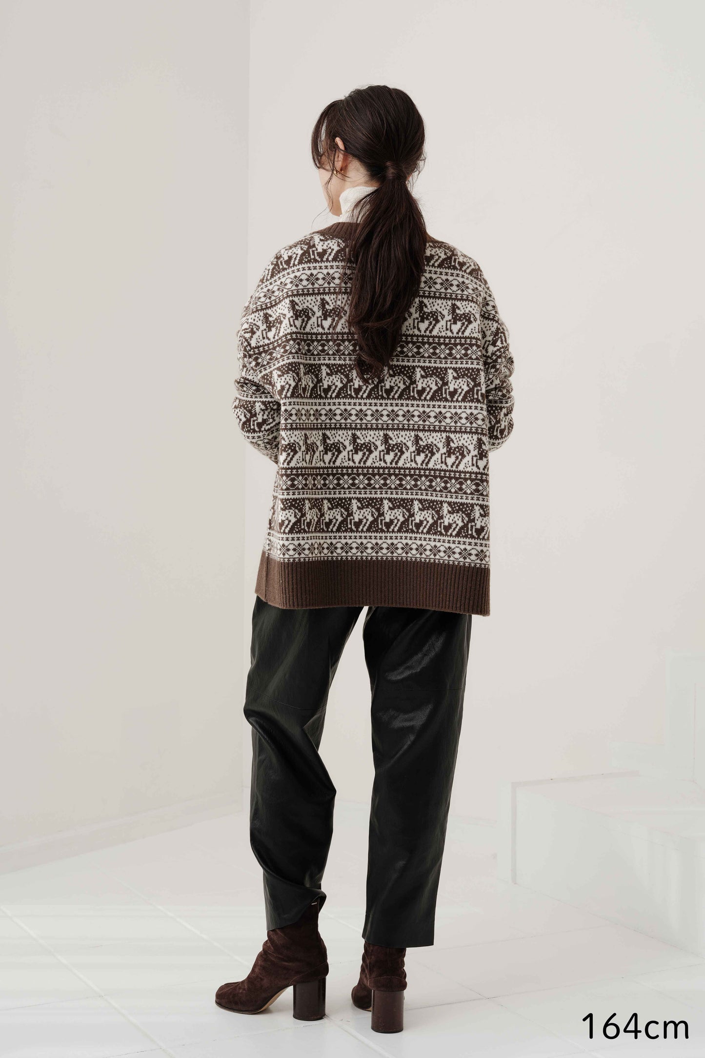 Cardigan jacquard équestre Freya