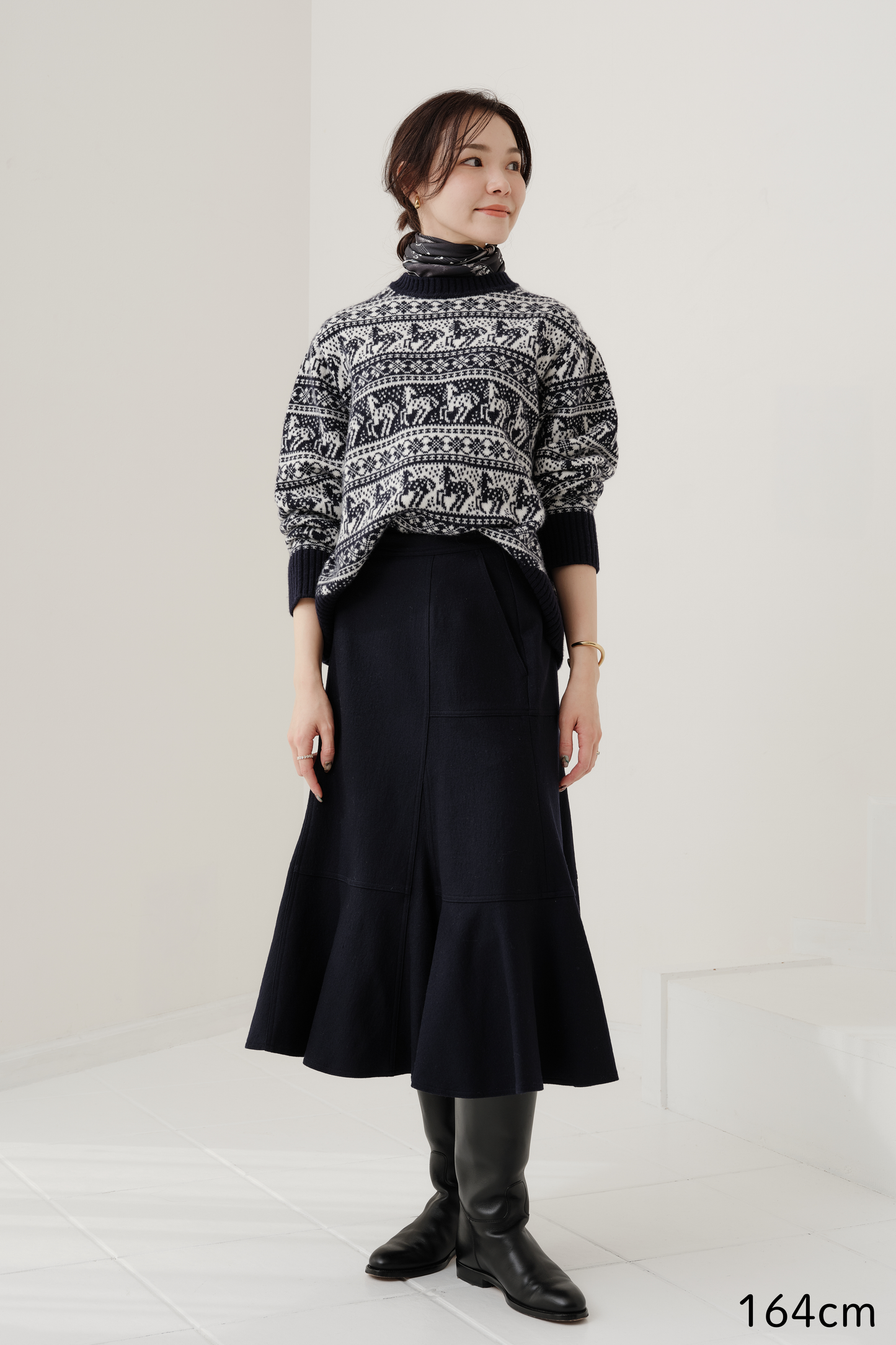 Pull jacquard équestre Rohan