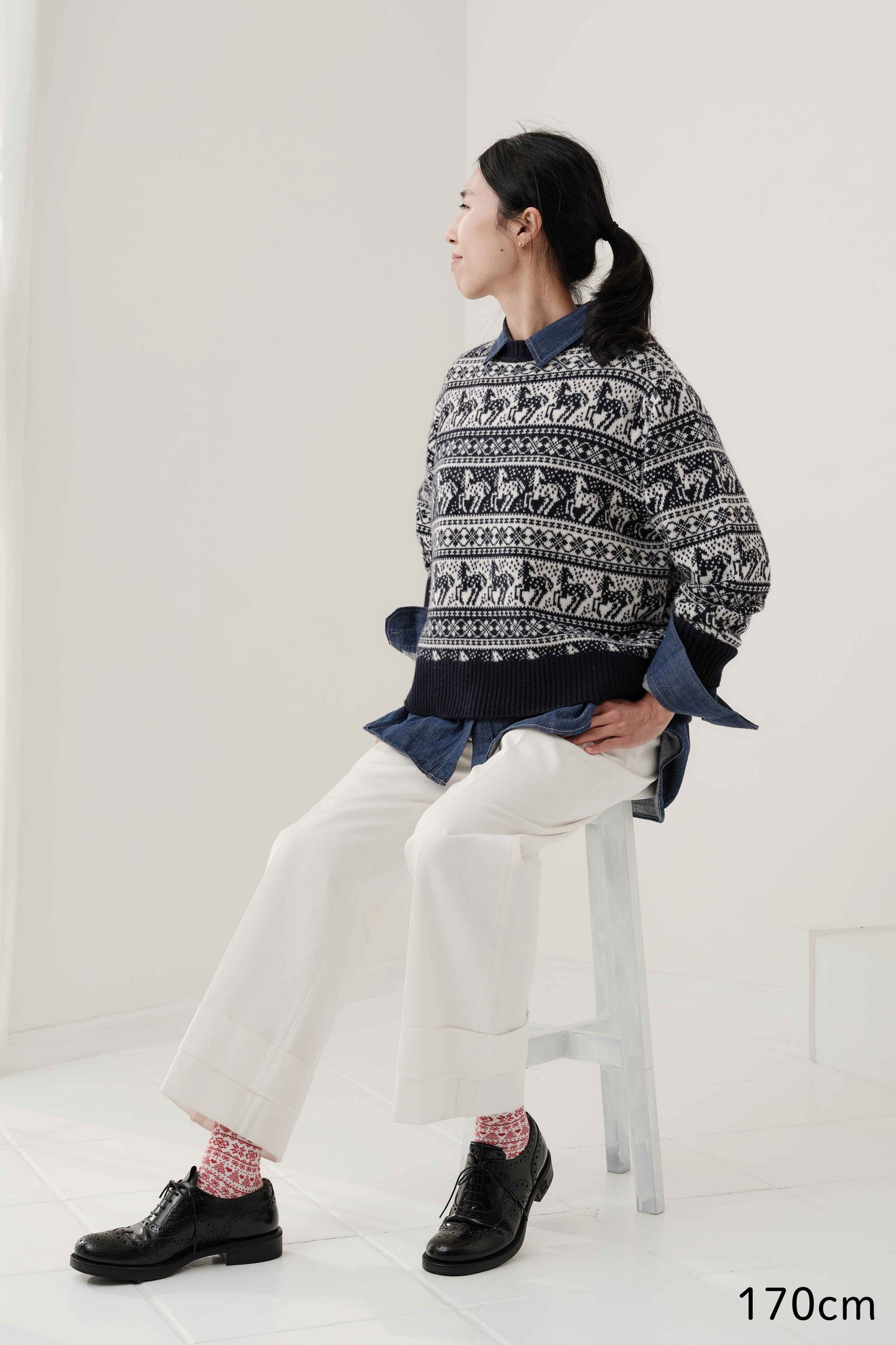 Pull jacquard équestre Rohan