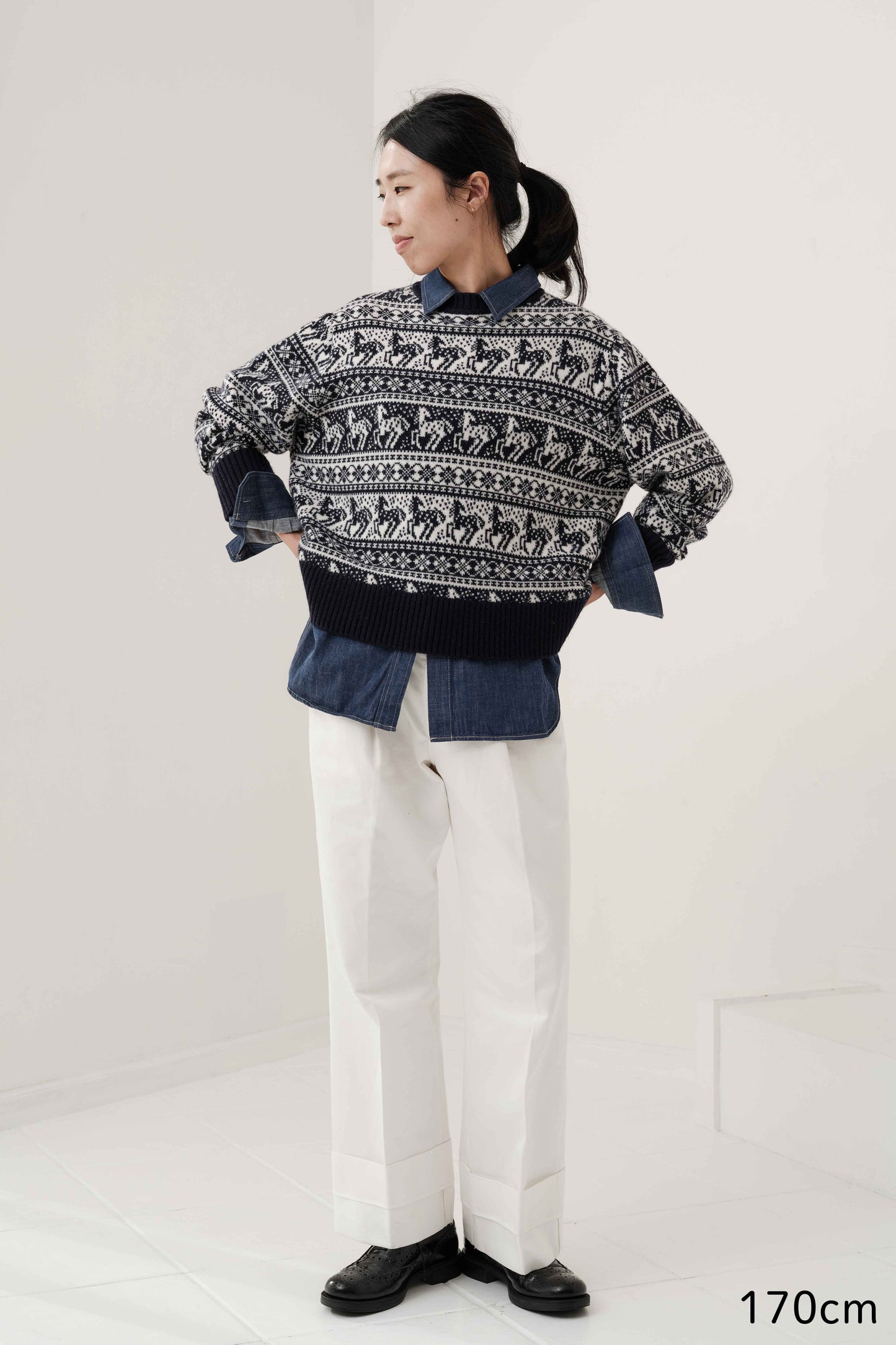 Pull jacquard équestre Rohan