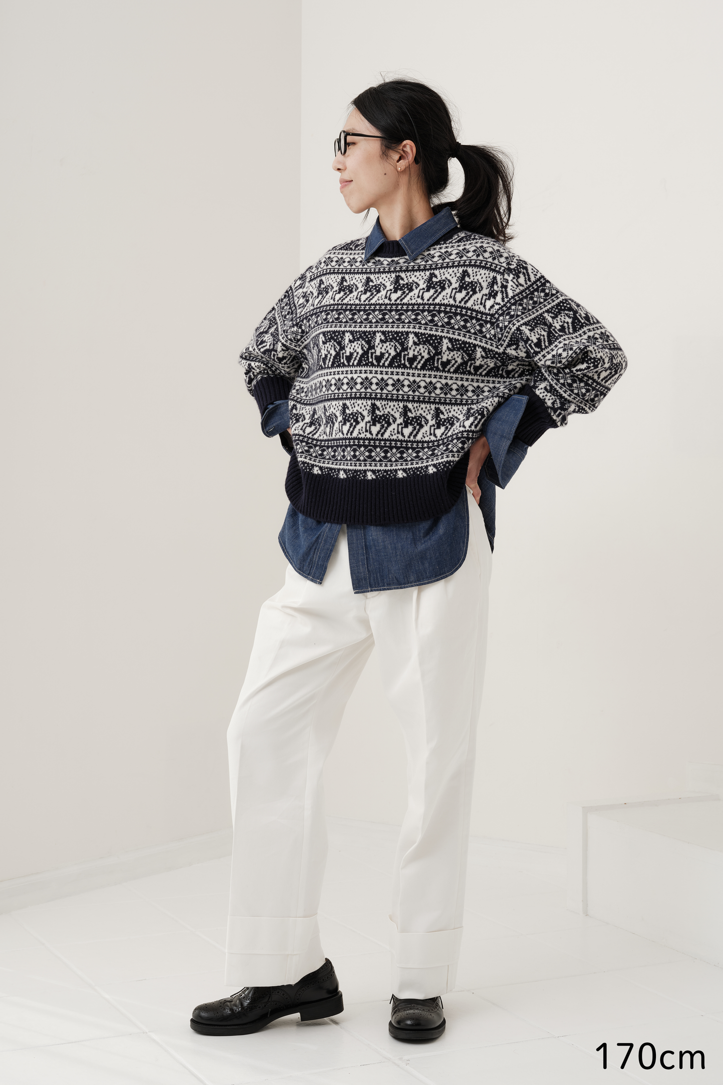 Pull jacquard équestre Rohan