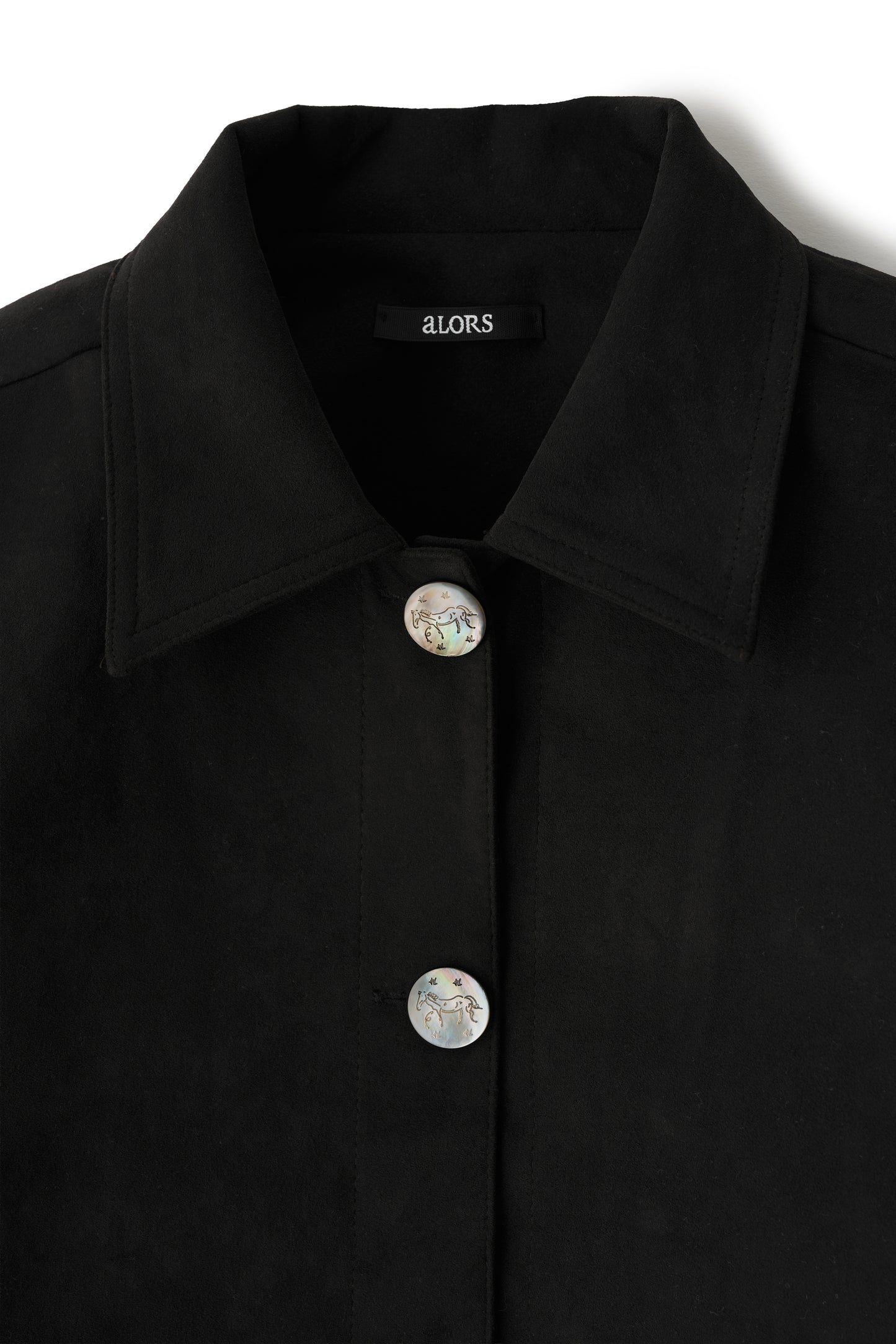 Veste courte en Alcantara Noir de Lune Artemis