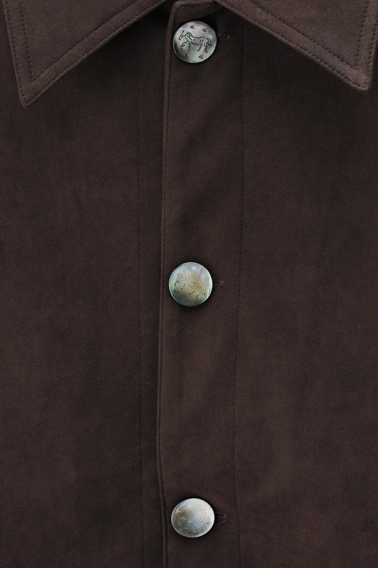 Veste en Alcantara Brun Équestre Chiron (追加予約販売　1月お届け分)