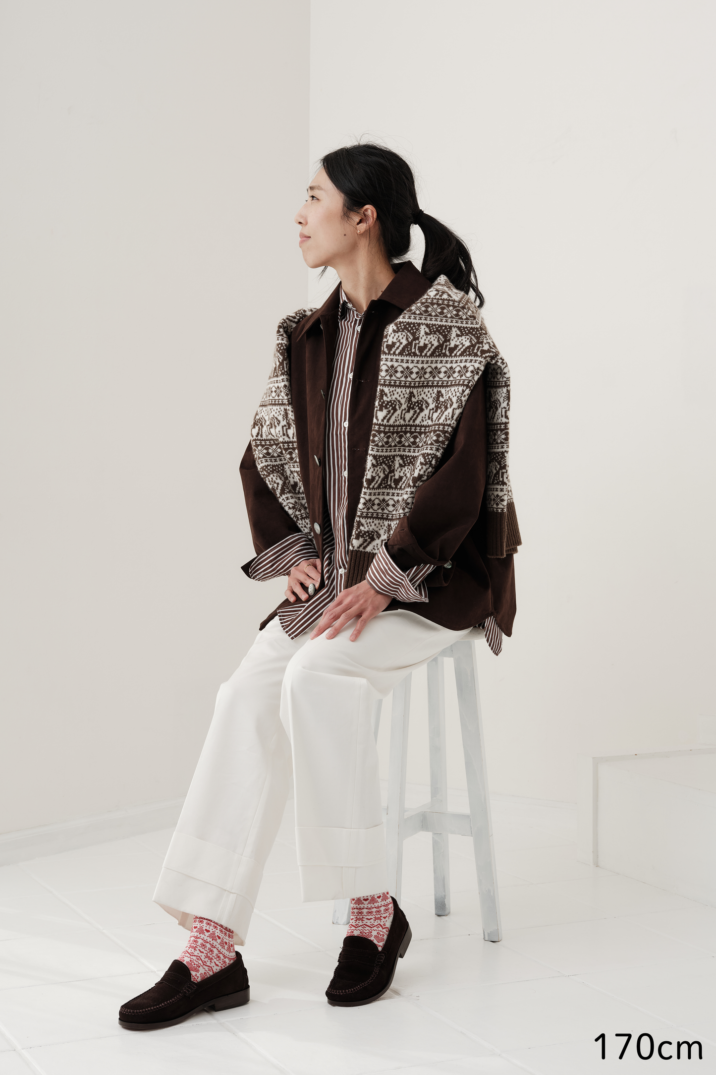 Veste en Alcantara Brun Équestre Chiron (追加予約販売　1月お届け分)