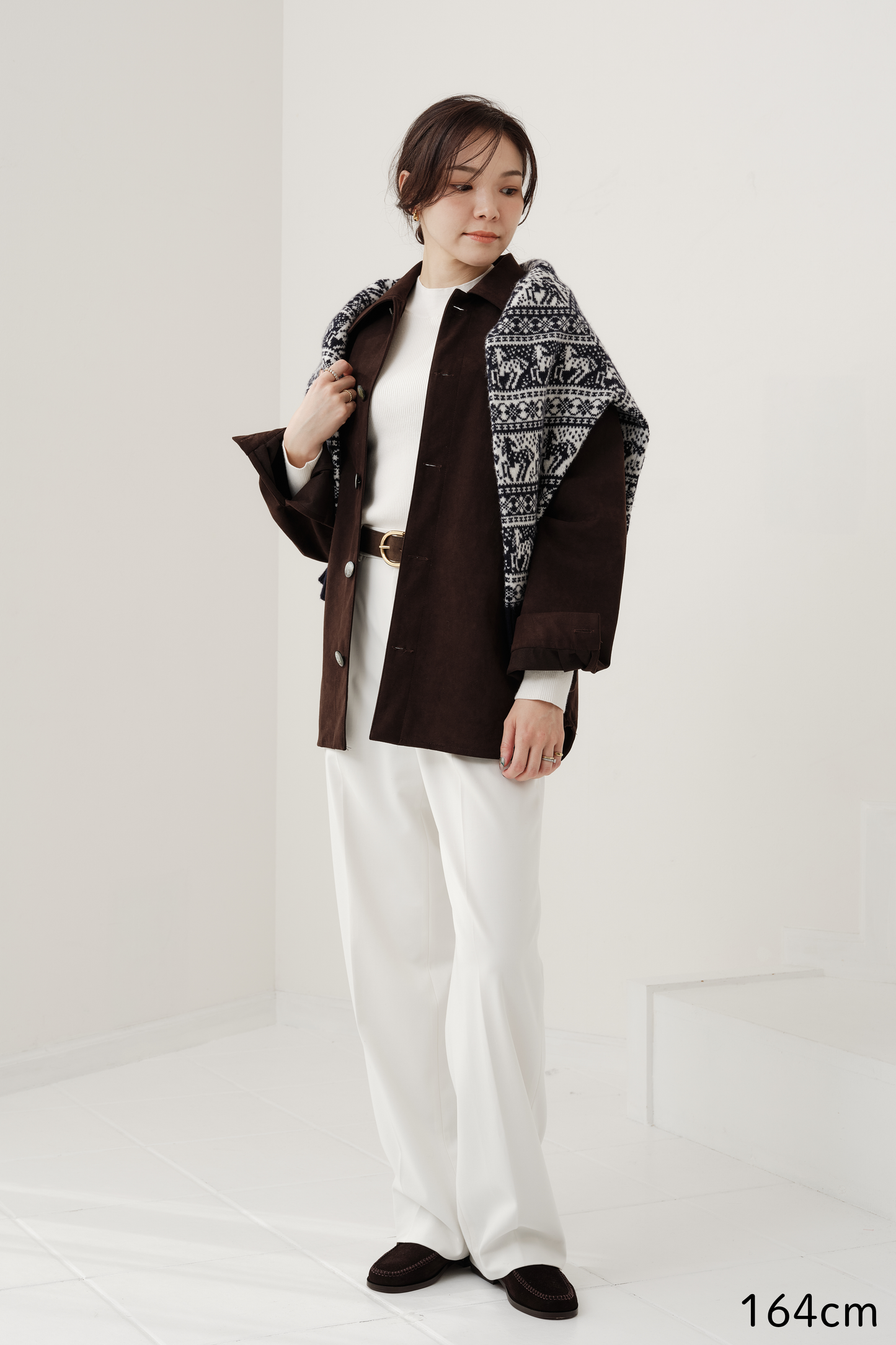 Veste en Alcantara Brun Équestre Chiron (追加予約販売　1月お届け分)