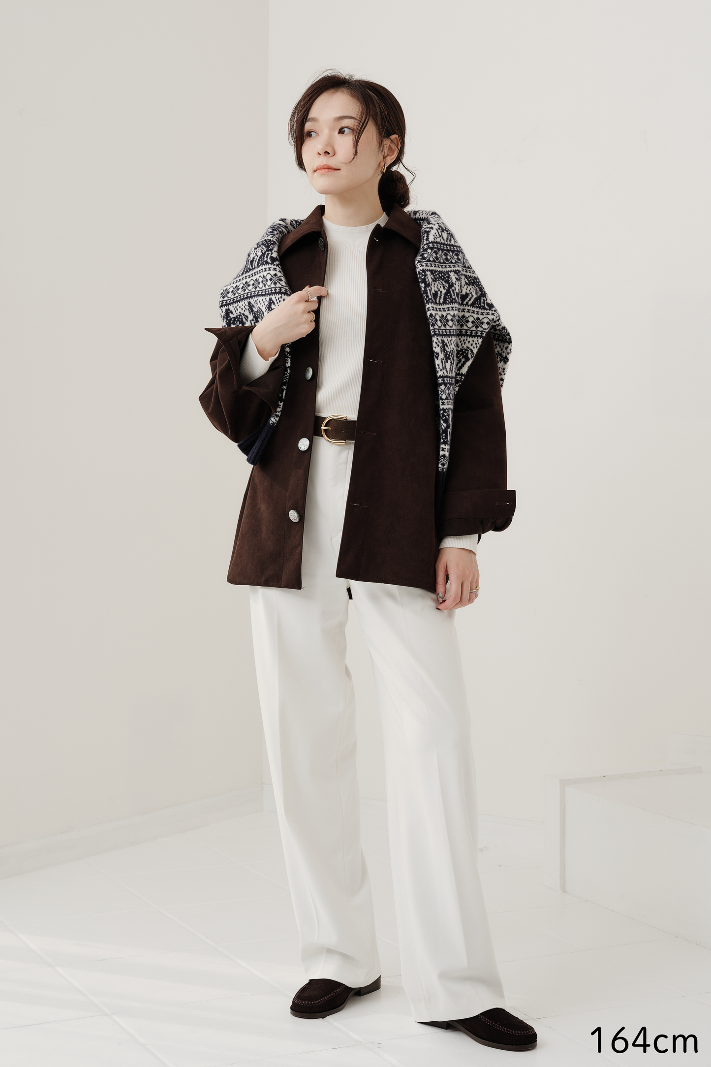 Veste en Alcantara Brun Équestre Chiron (追加予約販売　1月お届け分)