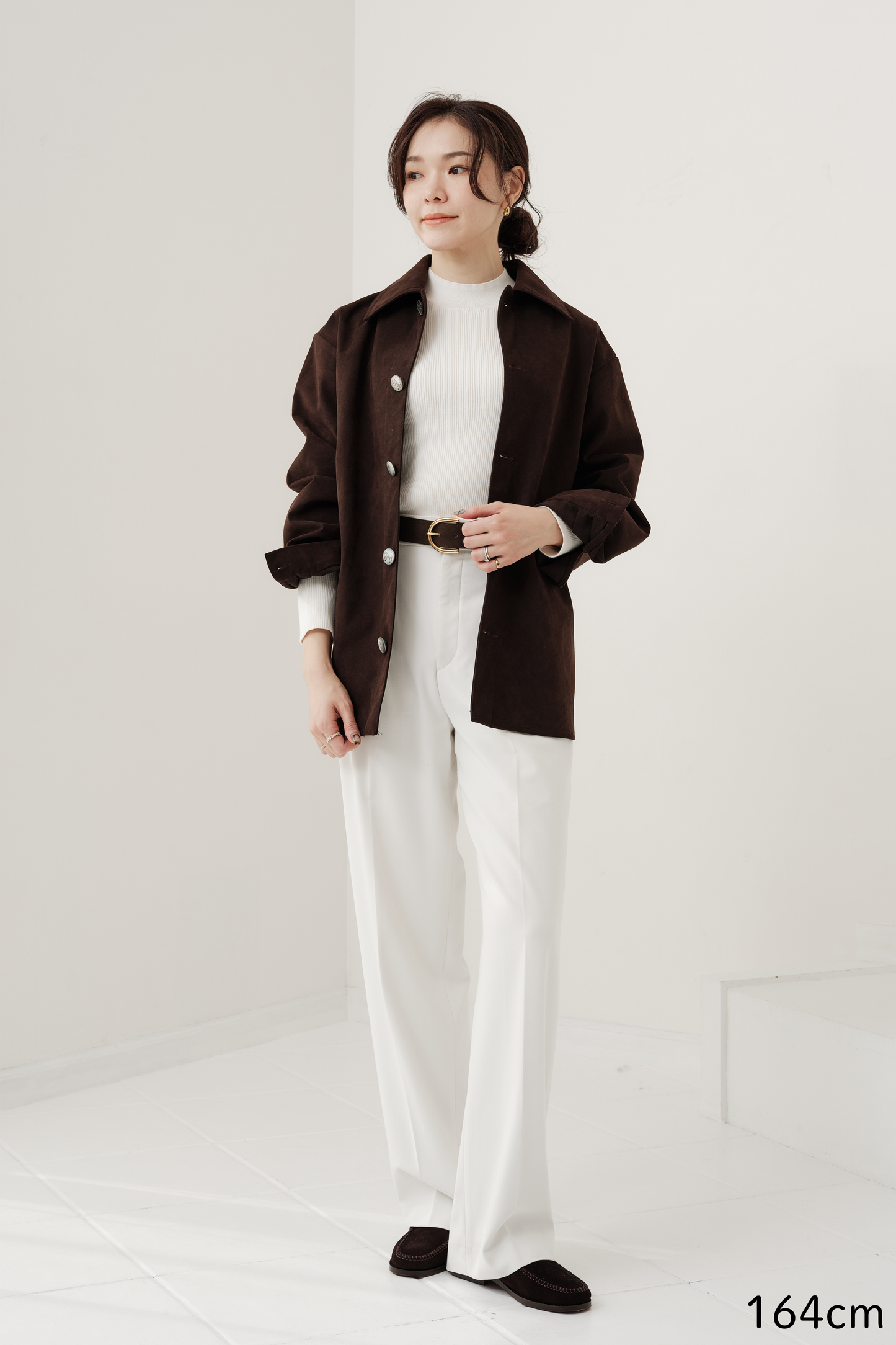 Veste en Alcantara Brun Équestre Chiron (追加予約販売　1月お届け分)