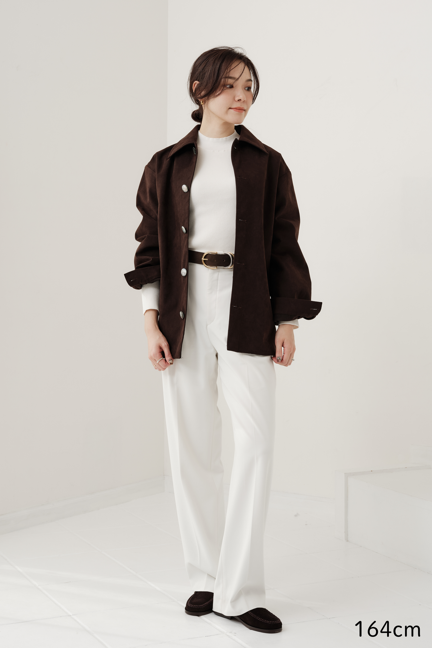 Veste en Alcantara Brun Équestre Chiron (追加予約販売　1月お届け分)