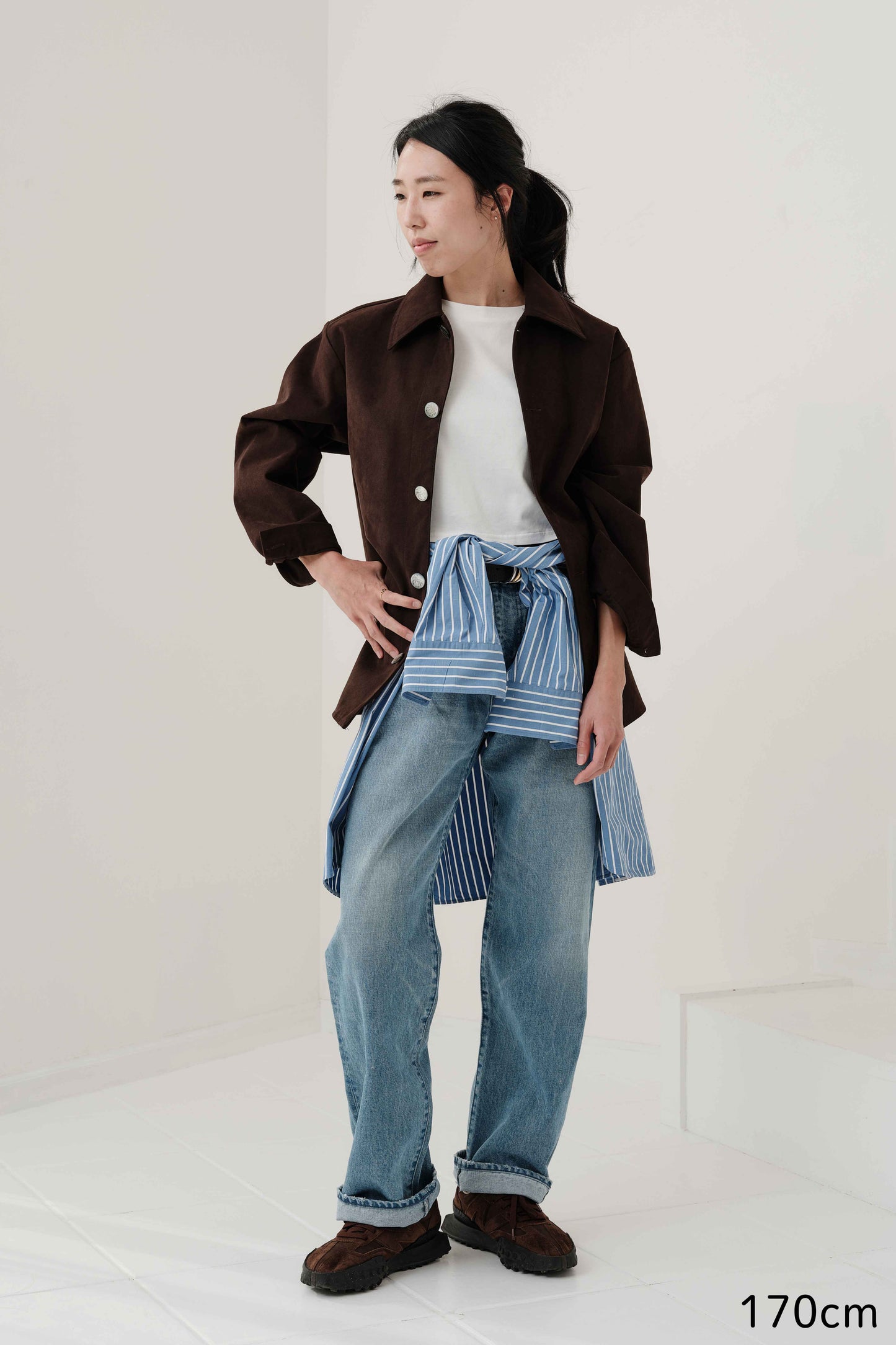 Veste en Alcantara Brun Équestre Chiron (追加予約販売　1月お届け分)