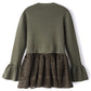 Pull en dentelle torsadée équestre Cadence Vert yomogi  カーキ