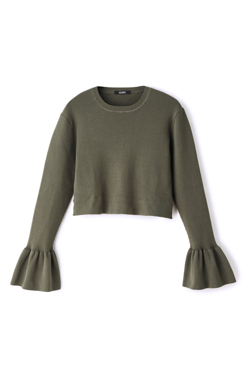 Pull en dentelle torsadée équestre Cadence Vert yomogi  カーキ