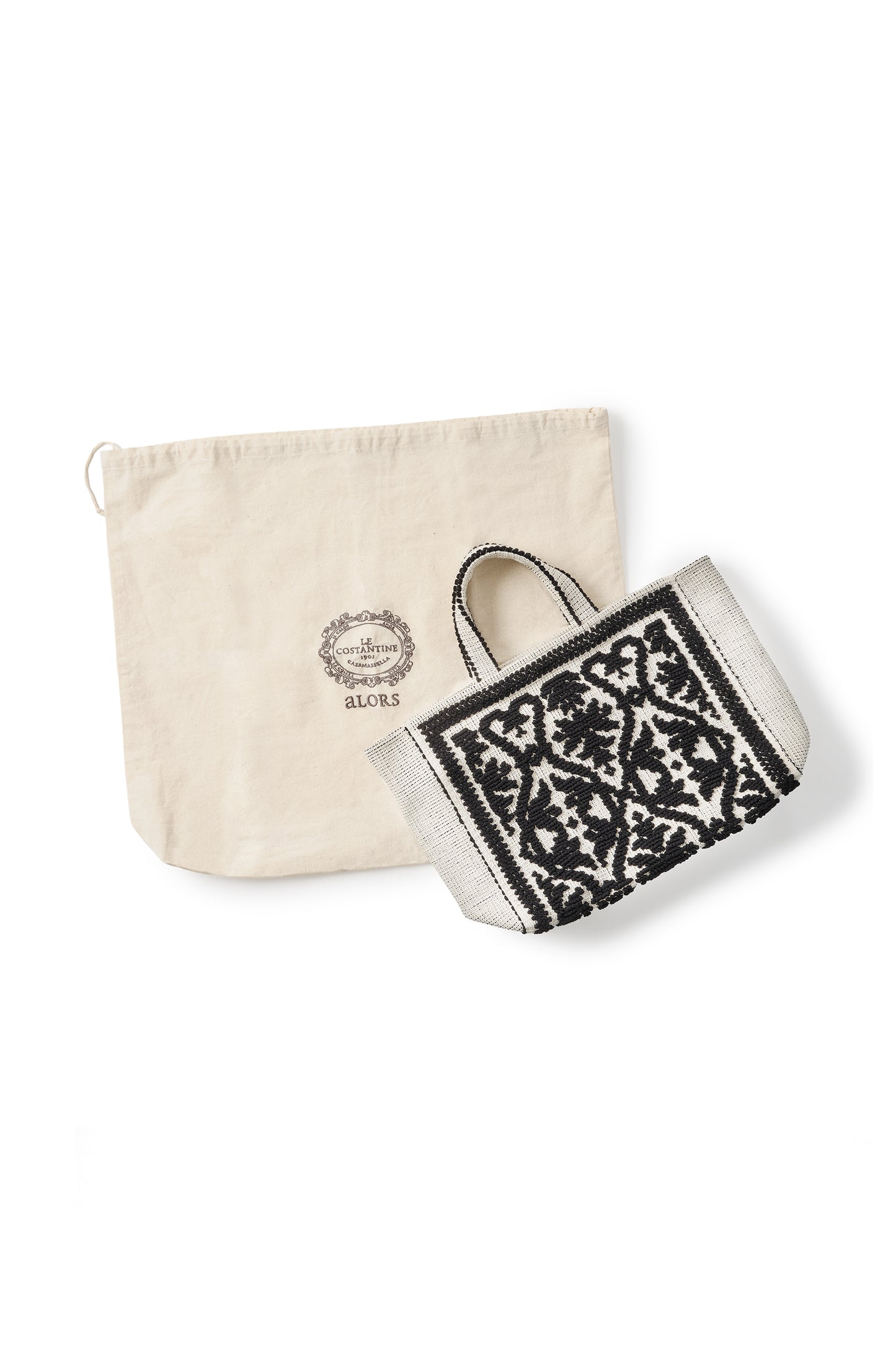Tote Fiocco Leccese ネロ・ディ・セピア(黒) ミニトートバッグ