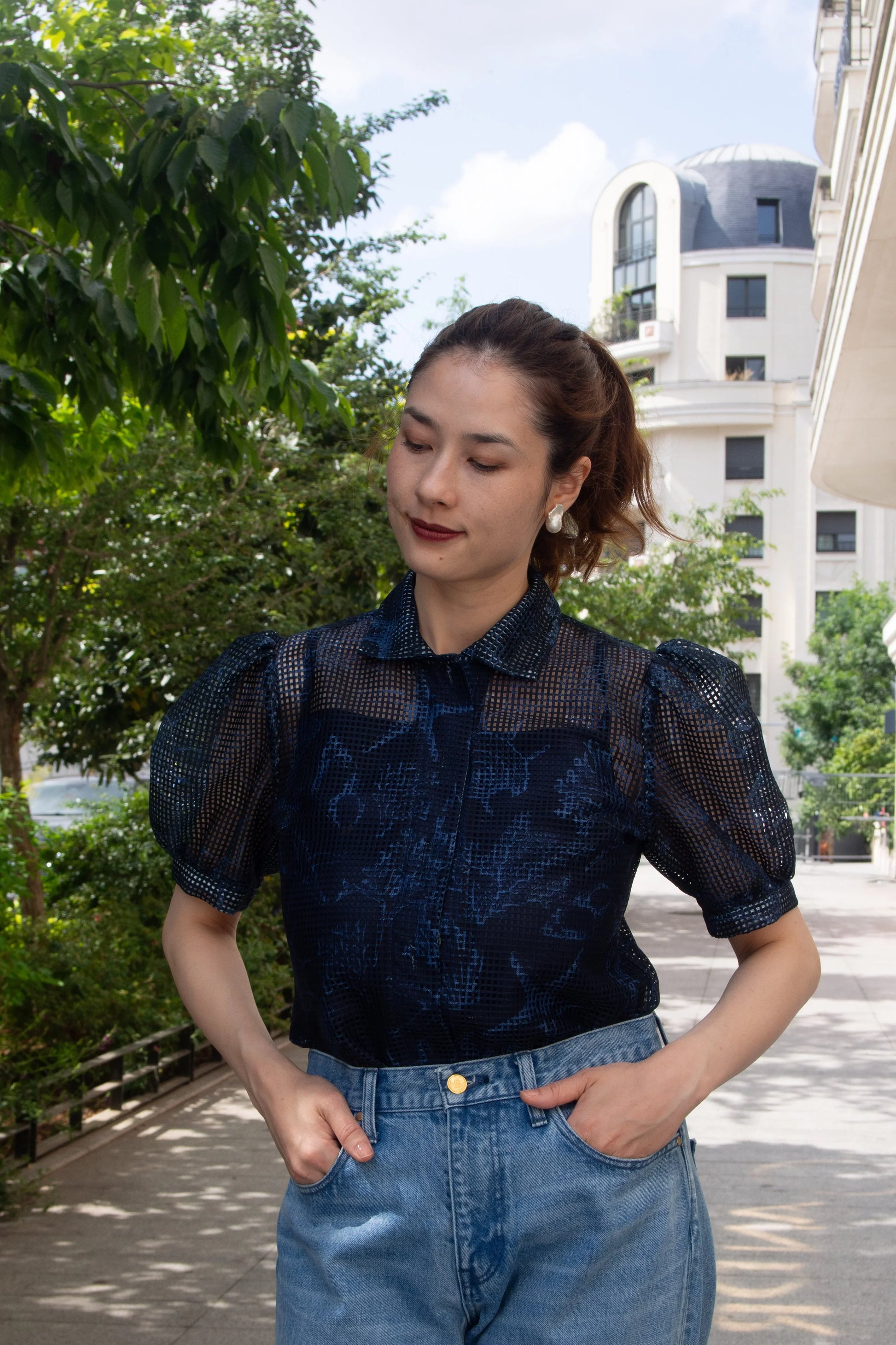 Blouse à manches bouffantes "Pelagia" - aLORS online store